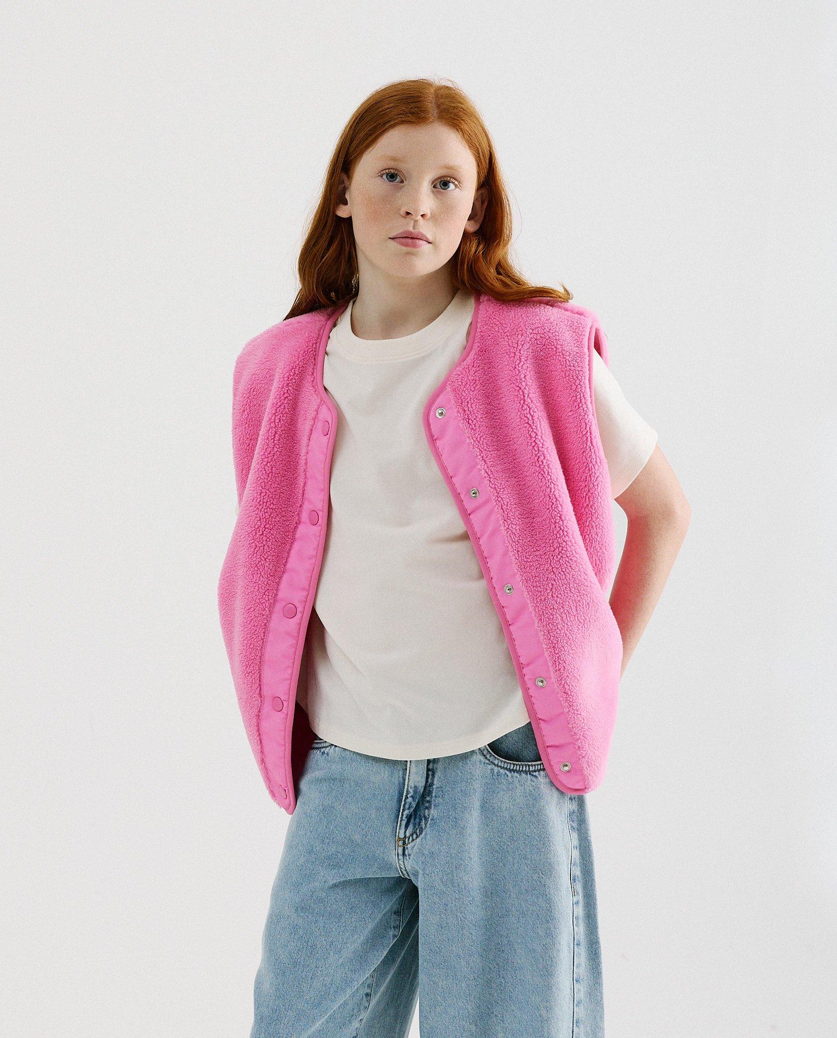 Mouwloos teddy vest - Product Detail - lichtroze - afbeelding nummer 1