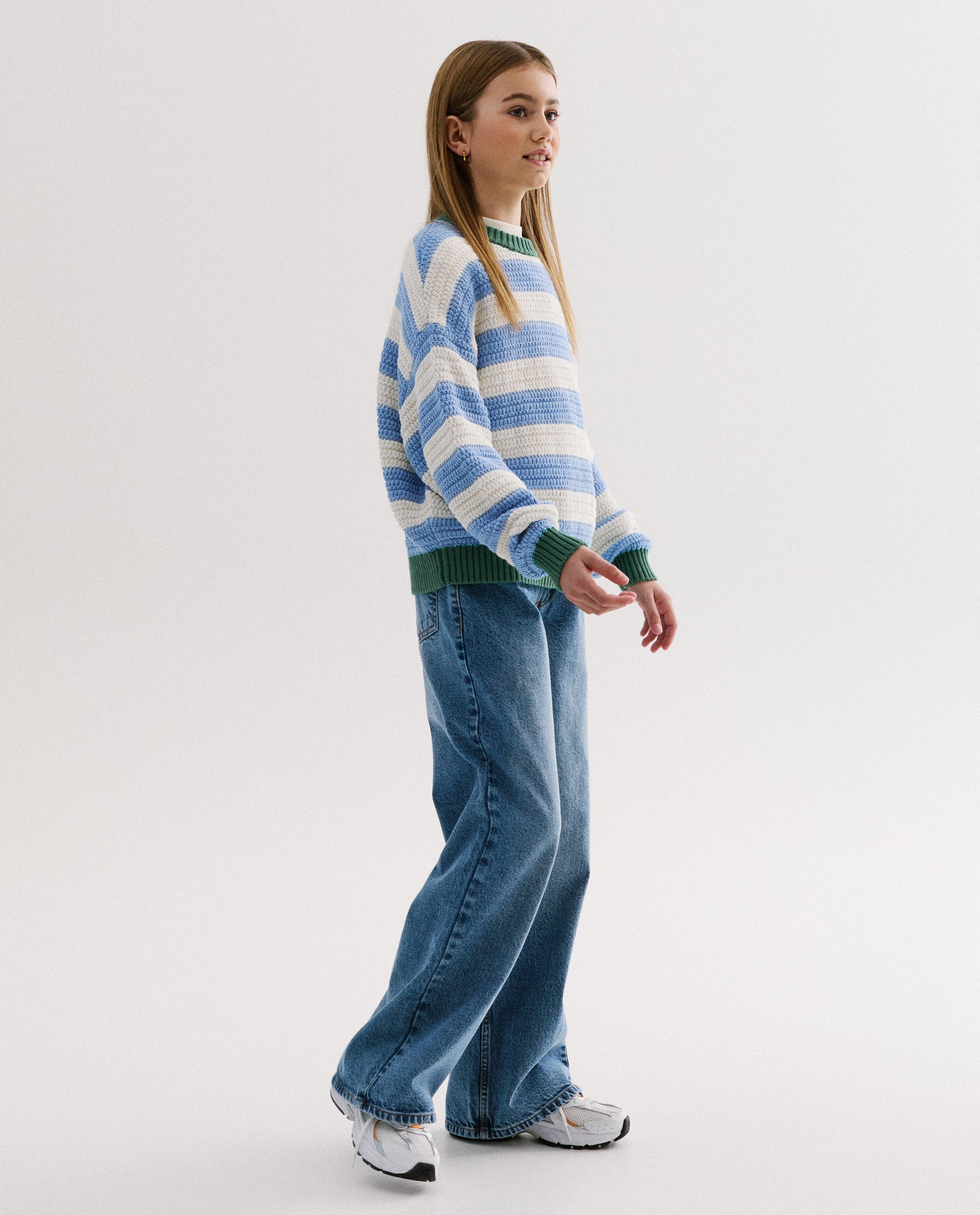 Gebreide trui met strepen, oversized fit - Product Detail - lichtblauw - afbeelding nummer 2