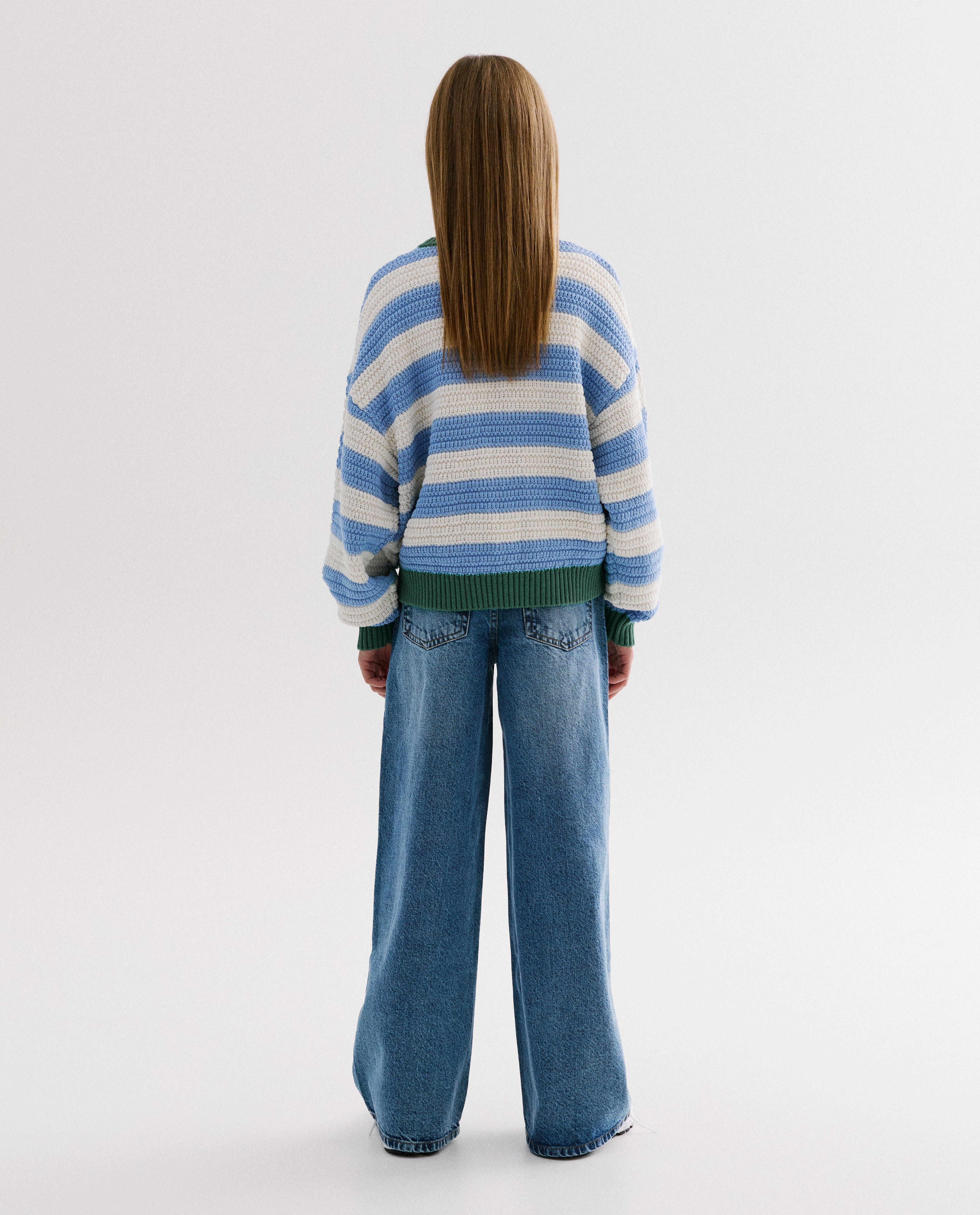 Gebreide trui met strepen, oversized fit - Product Detail - lichtblauw - afbeelding nummer 3