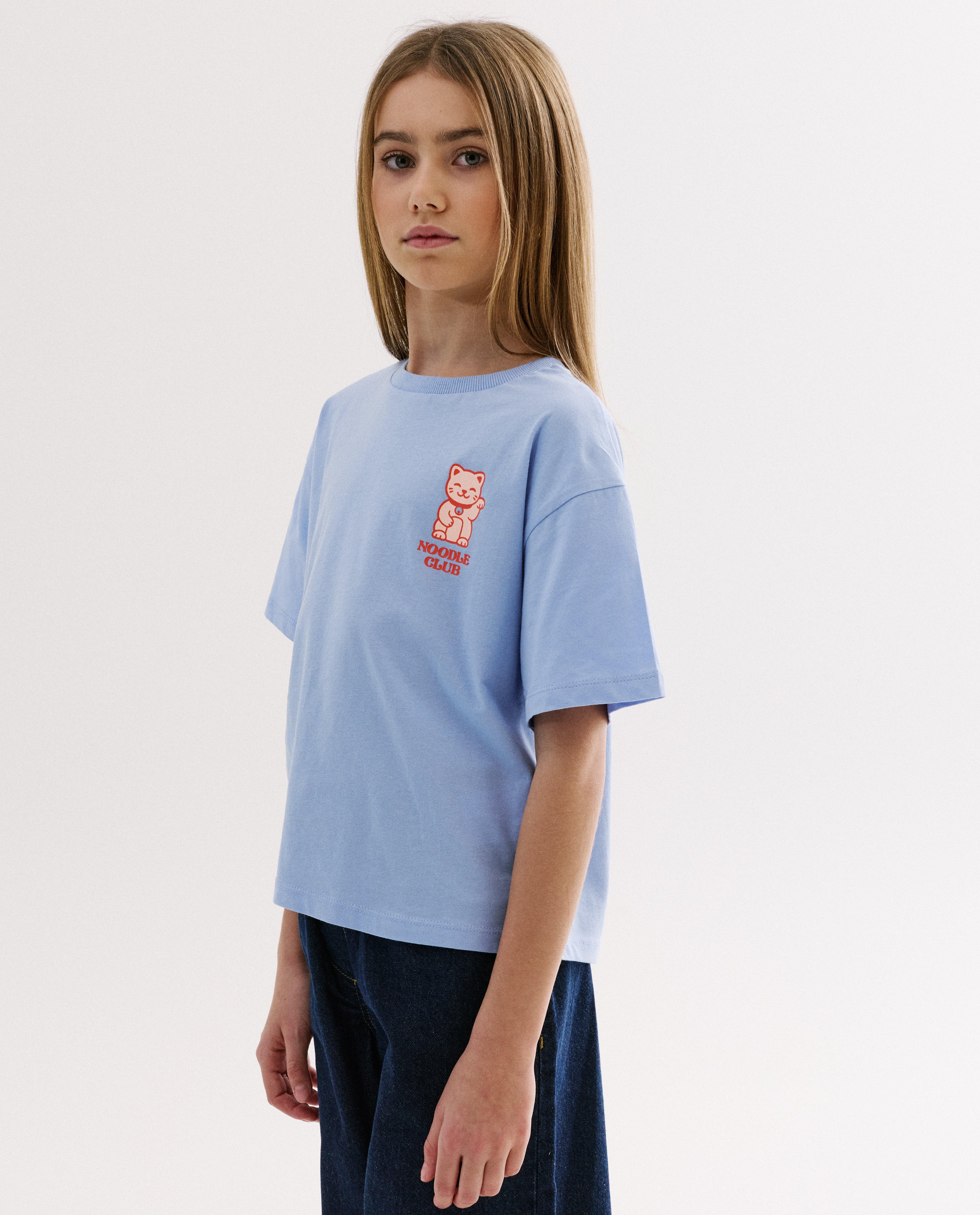 T-shirt met backprint, loose fit - Product Detail - lichtblauw - afbeelding nummer 1