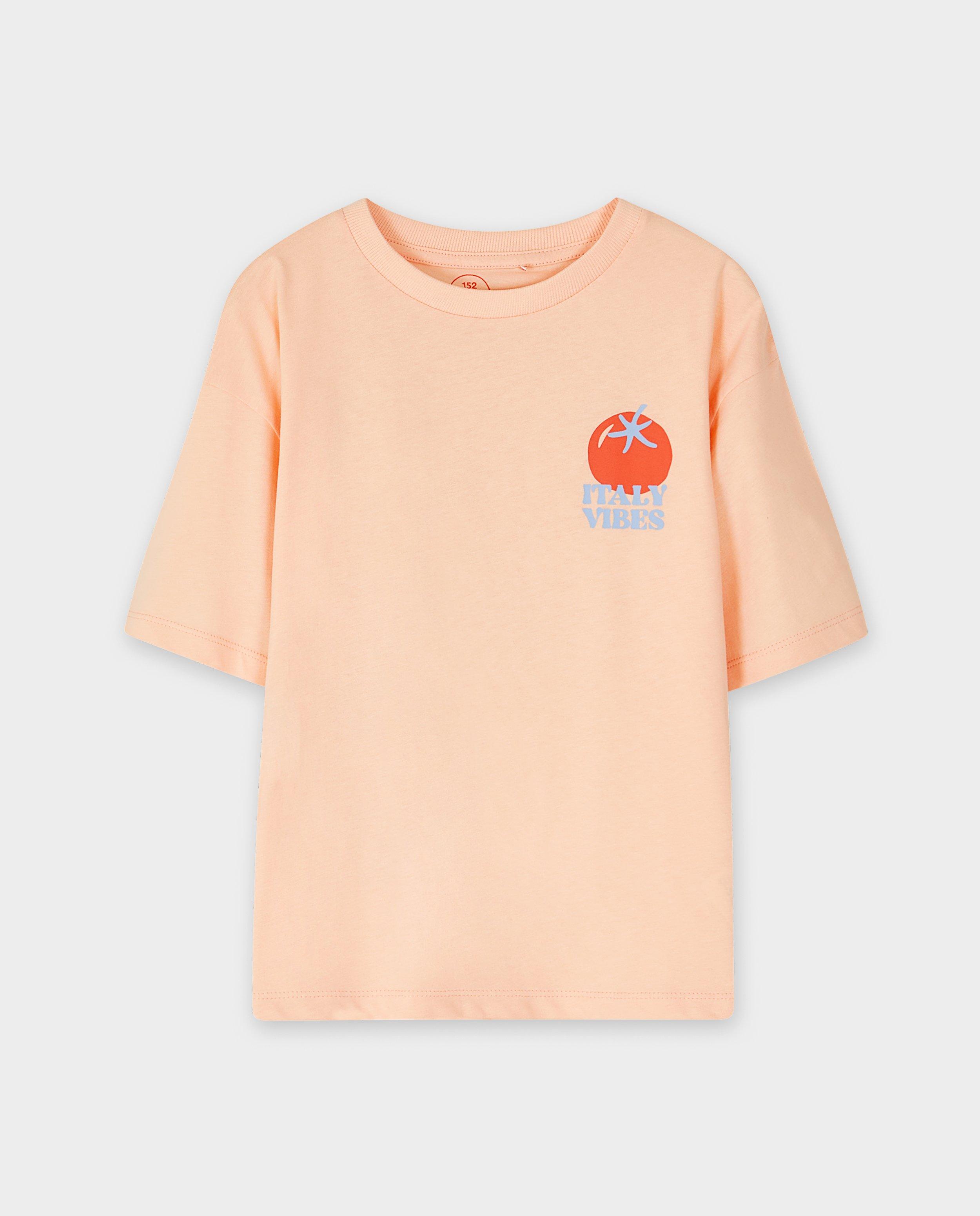 T-shirt met backprint, loose fit - Product Detail - lichtoranje - afbeelding nummer 5