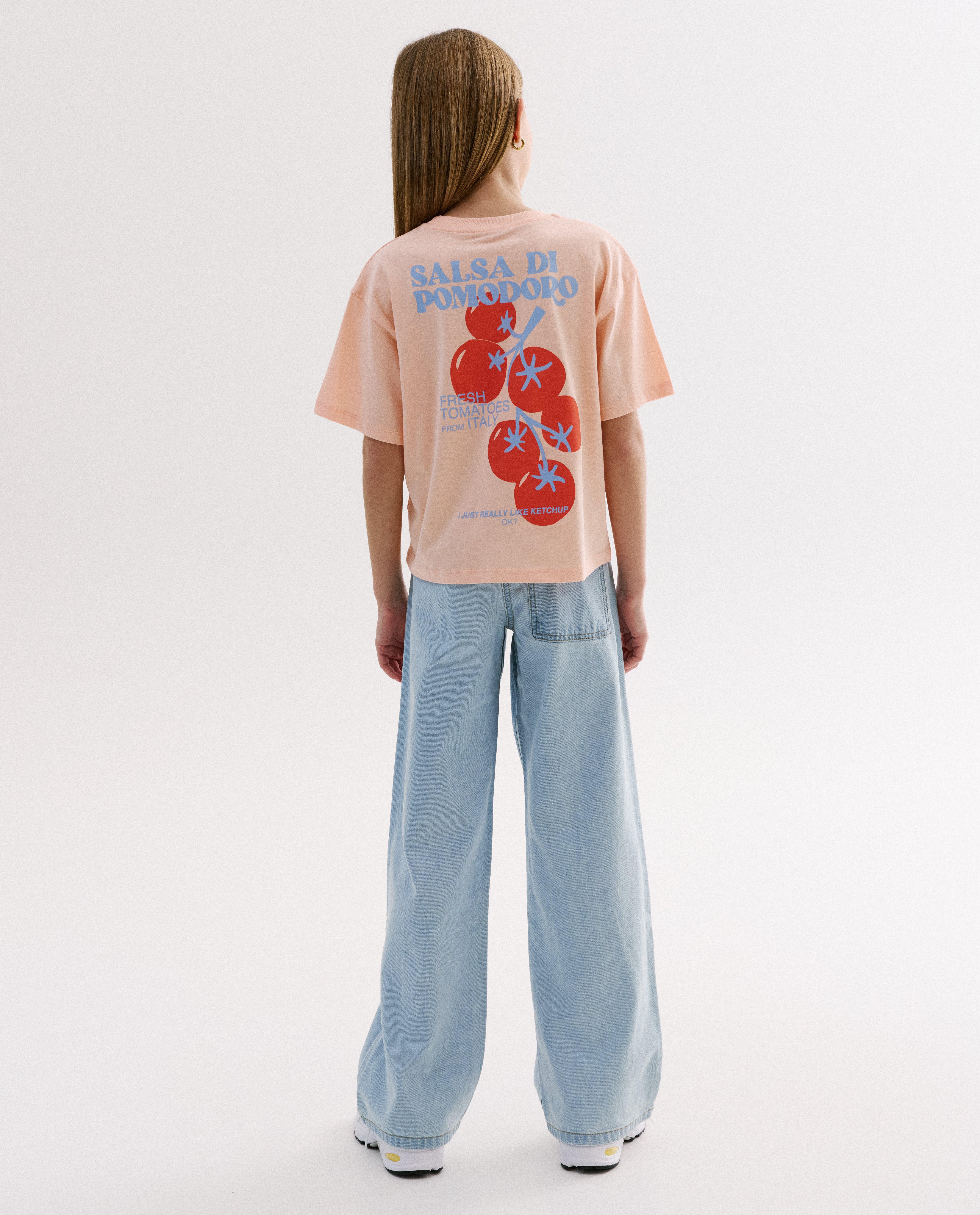 T-shirt met backprint, loose fit - Product Detail - lichtoranje - afbeelding nummer 4