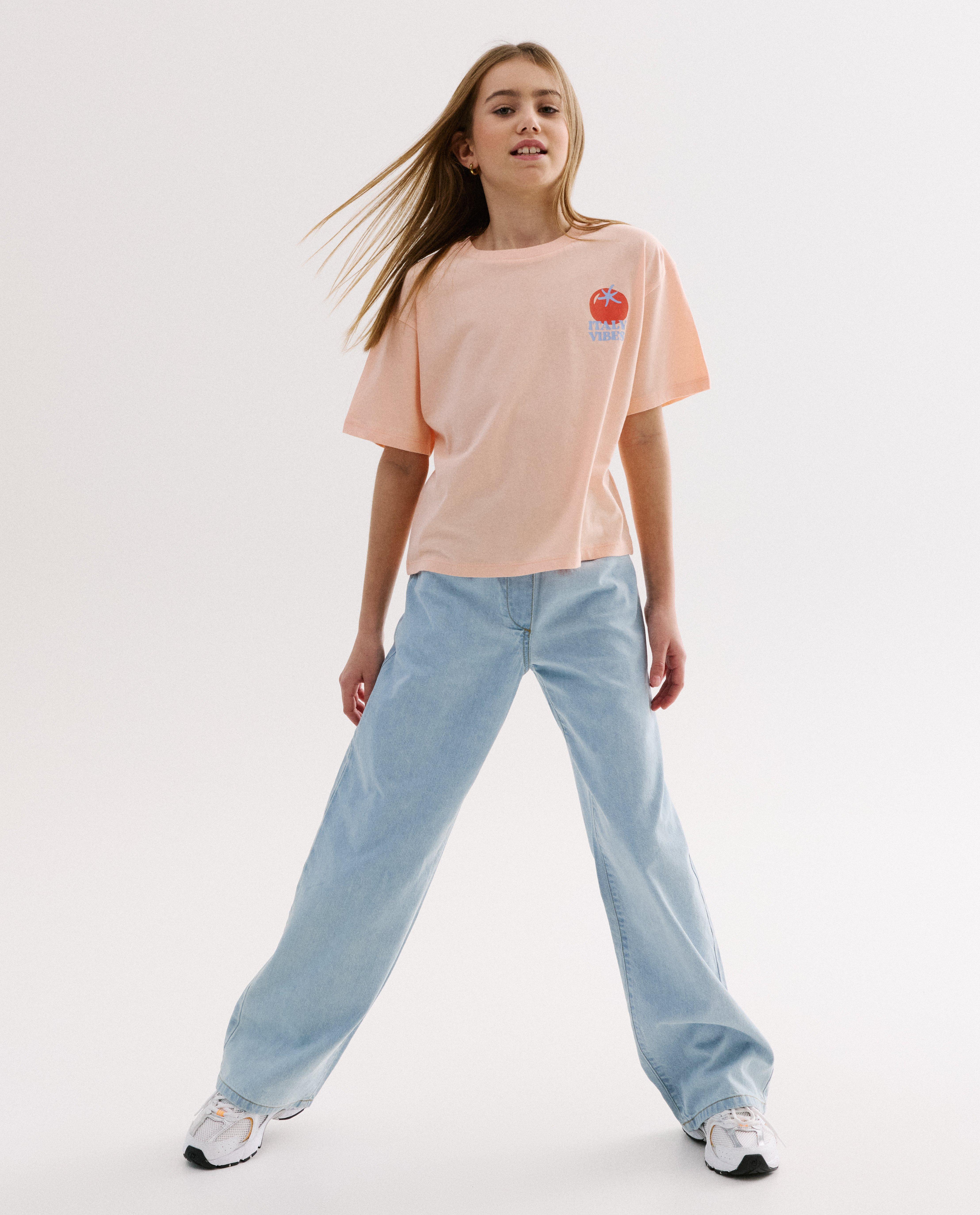 Jeans bleu, straight fit - D&eacute;tails du produit - bleu clair - image num&eacute;ro 1