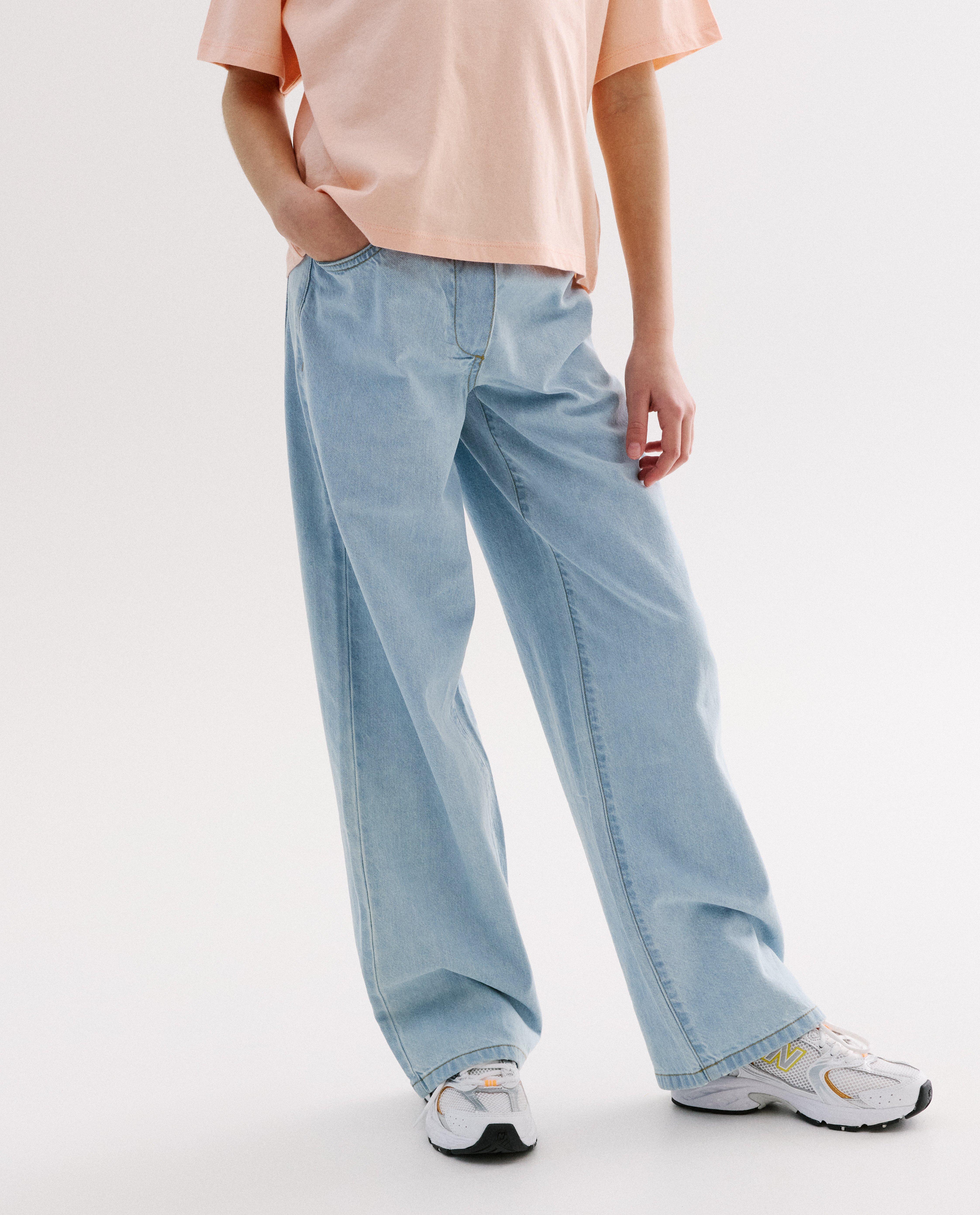 Jeans bleu, straight fit - D&eacute;tails du produit - bleu clair - image num&eacute;ro 3