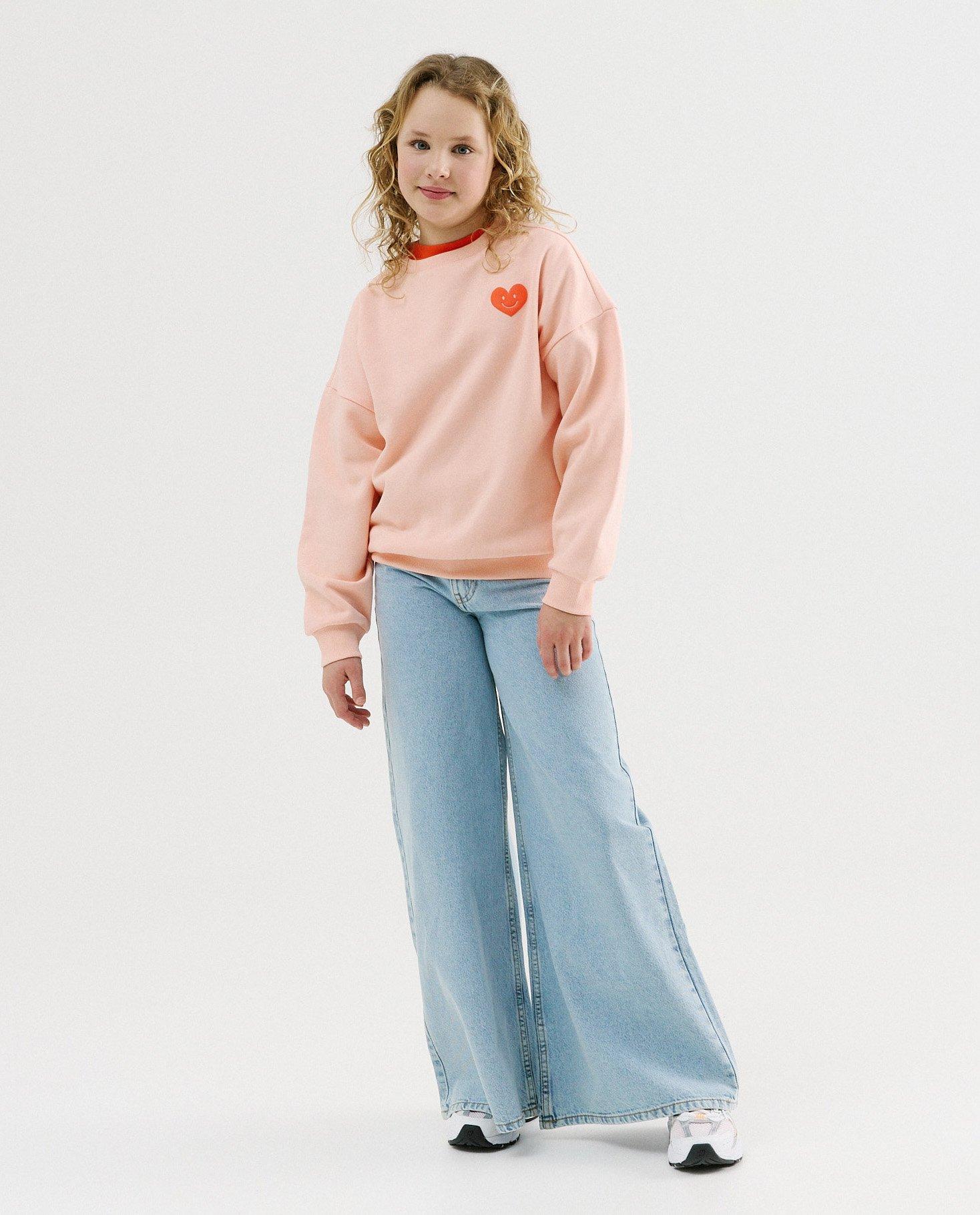 Sweat avec imprim&eacute; au dos - D&eacute;tails du produit - orange clair - image num&eacute;ro 3