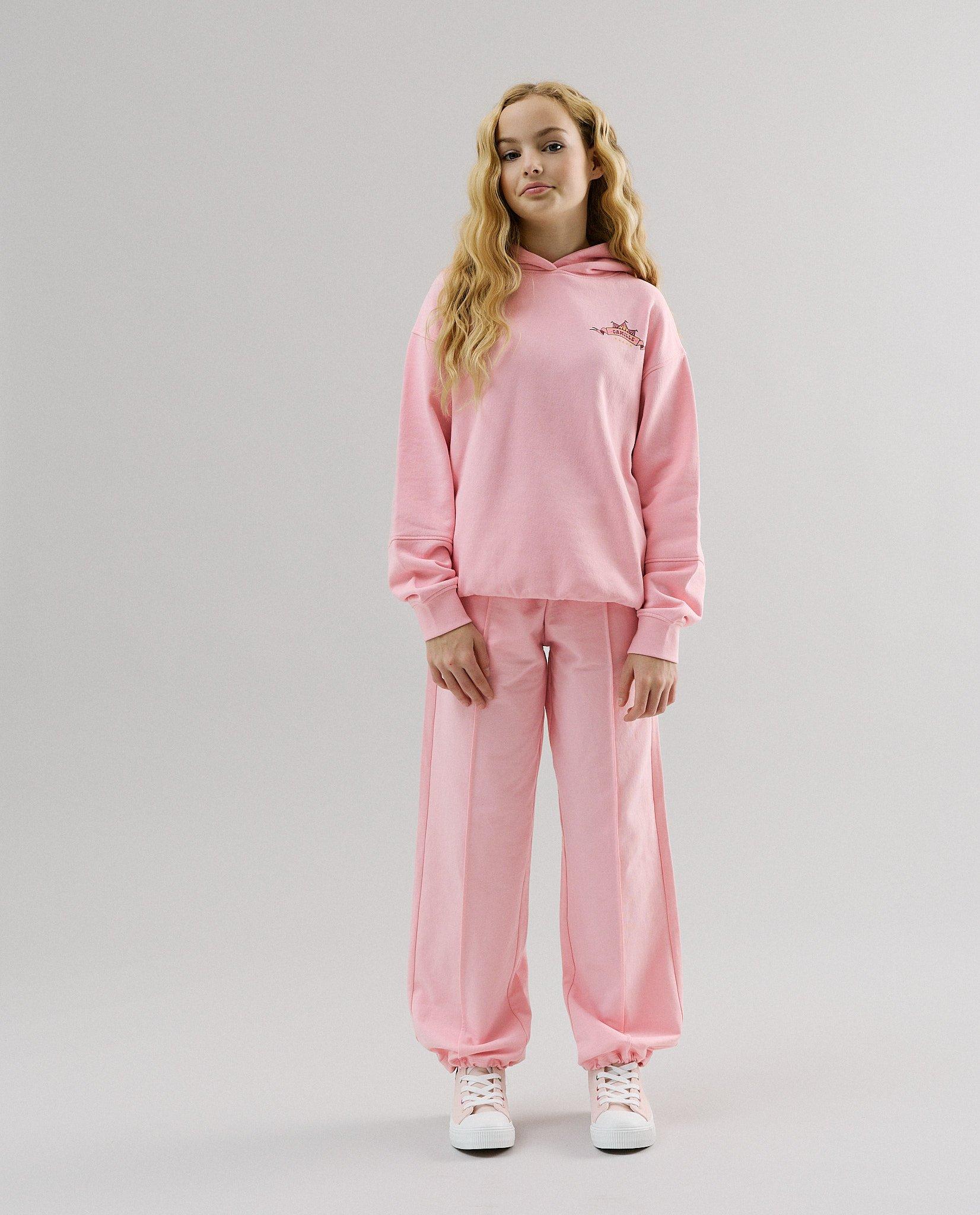 Pantalon avec plis, 116-164 - D&eacute;tails du produit - rose clair - image num&eacute;ro 4