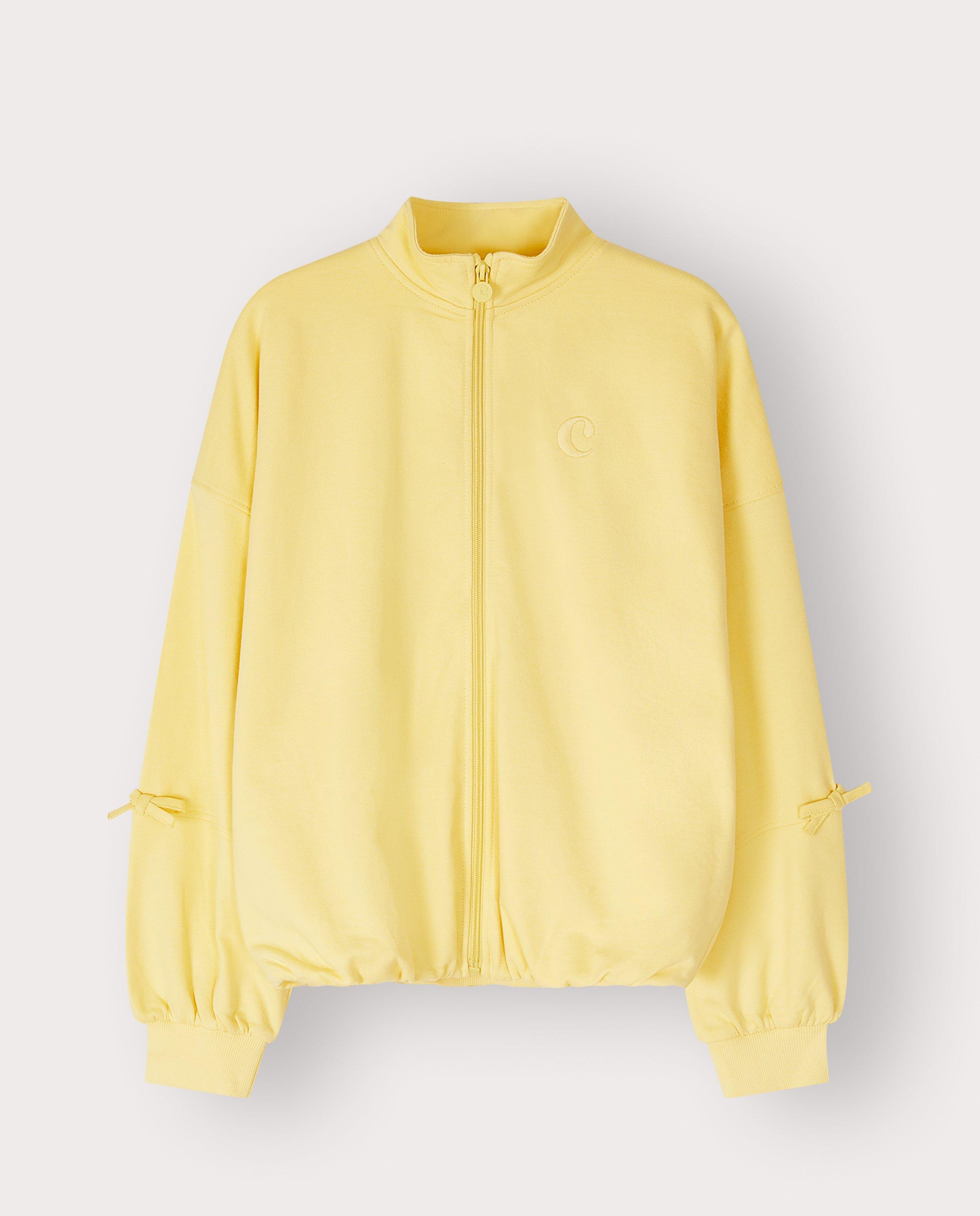 Veste sweat avec imprim&eacute; brod&eacute; dans le dos, 116-164 - D&eacute;tails du produit - jaune claire - image num&eacute;ro 6