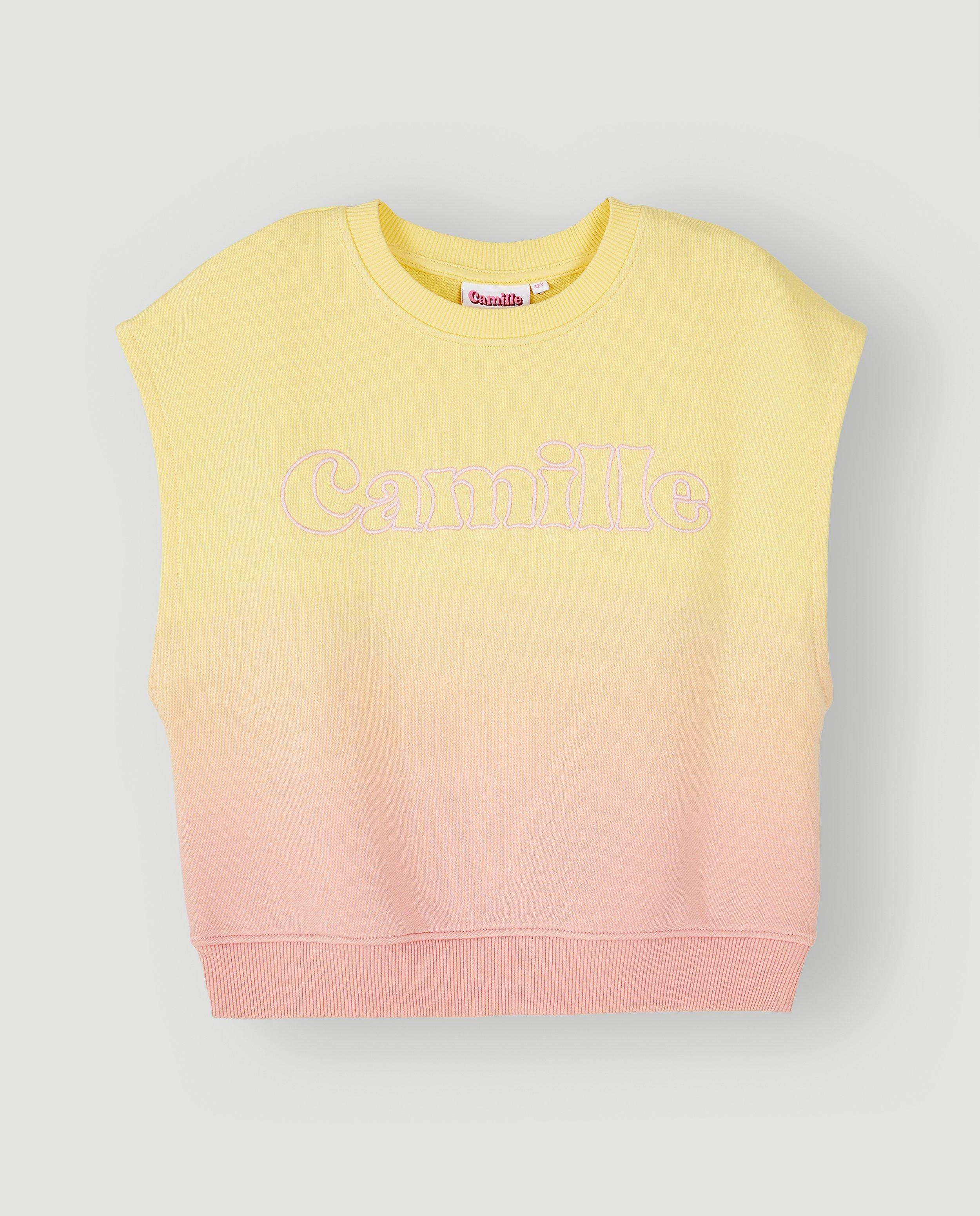 Sweater sans manches avec d&eacute;grad&eacute;, 116-164 - D&eacute;tails du produit - jaune claire - image num&eacute;ro 6