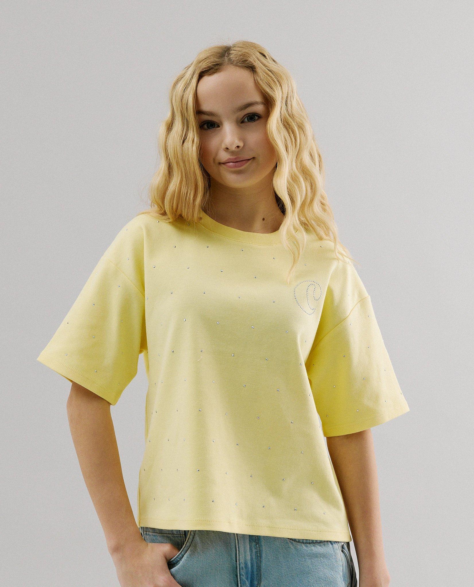 T-shirt avec d&eacute;tails brod&eacute;s, 116-164