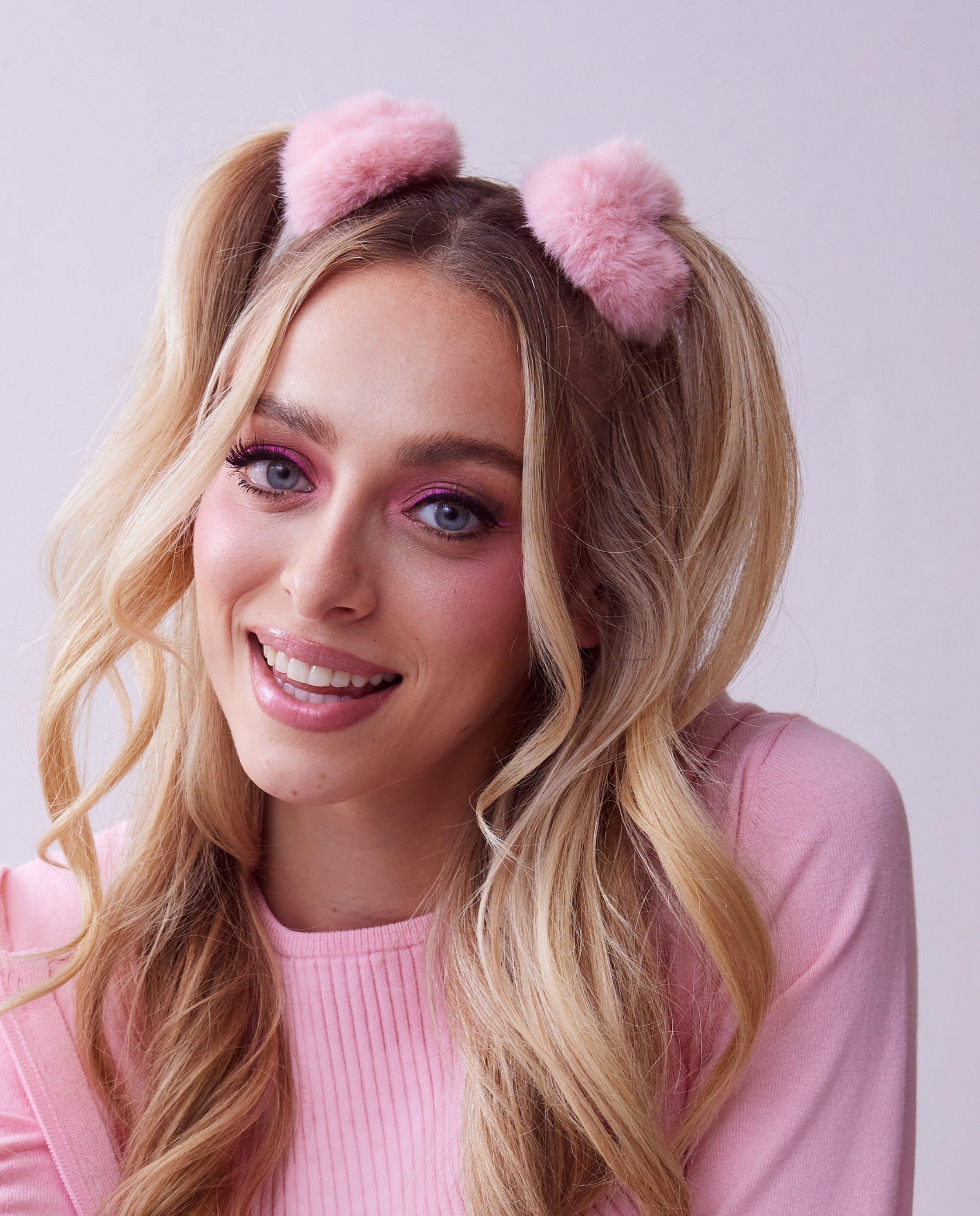 Fluffy haarelastiekjes - Product Detail - lichtroze - afbeelding nummer 1