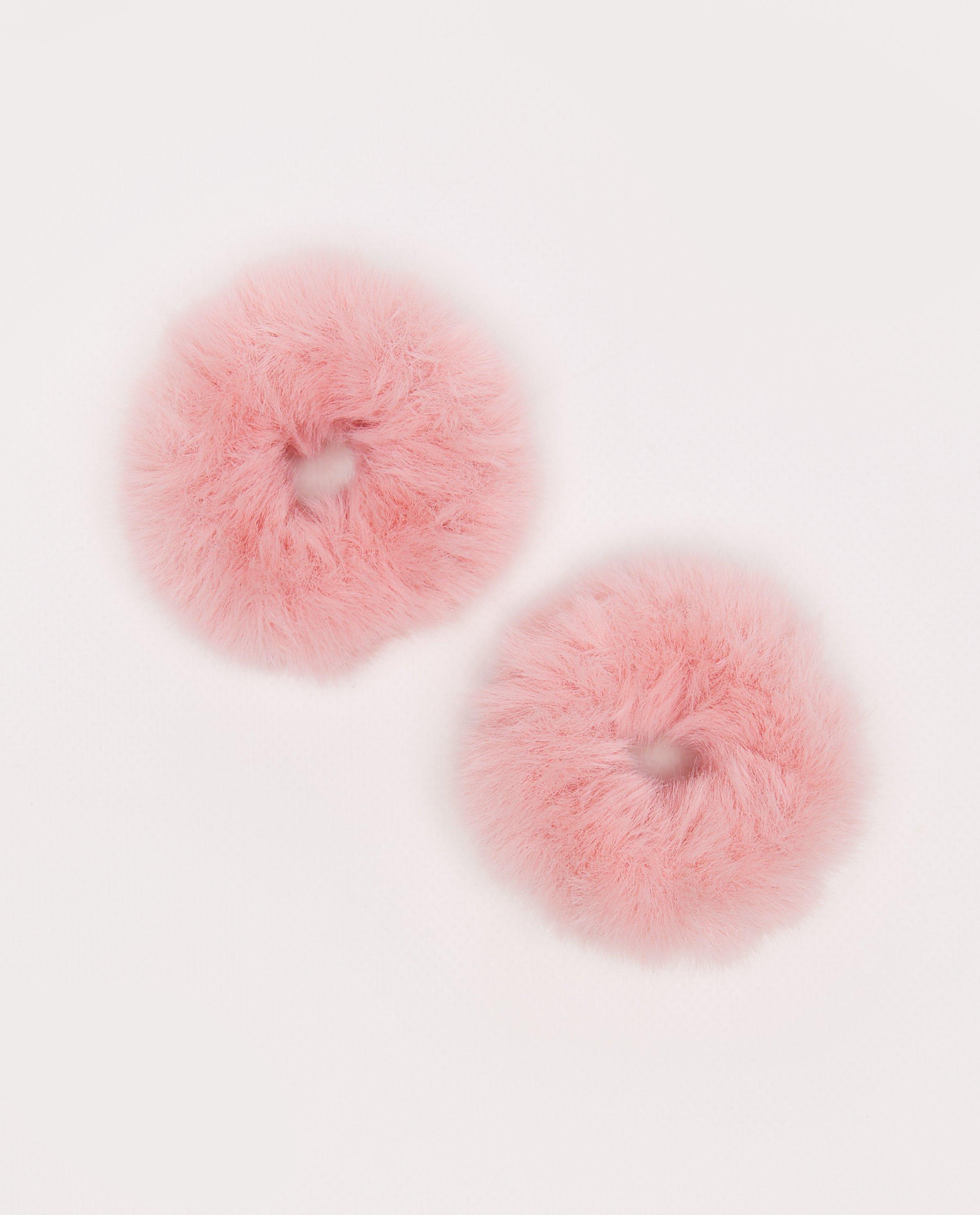 Fluffy haarelastiekjes - Product Detail - lichtroze - afbeelding nummer 3