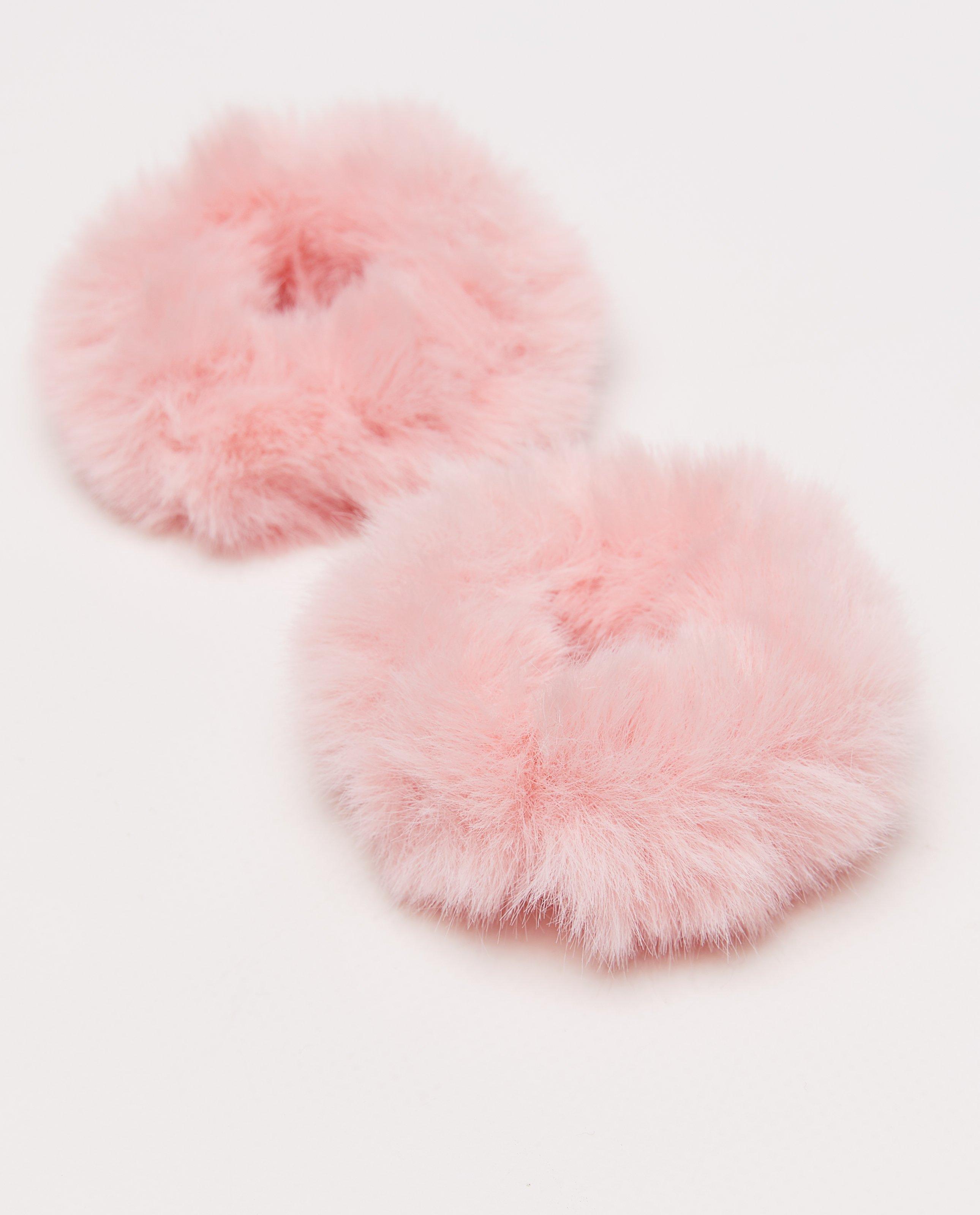 Fluffy haarelastiekjes - Product Detail - lichtroze - afbeelding nummer 4
