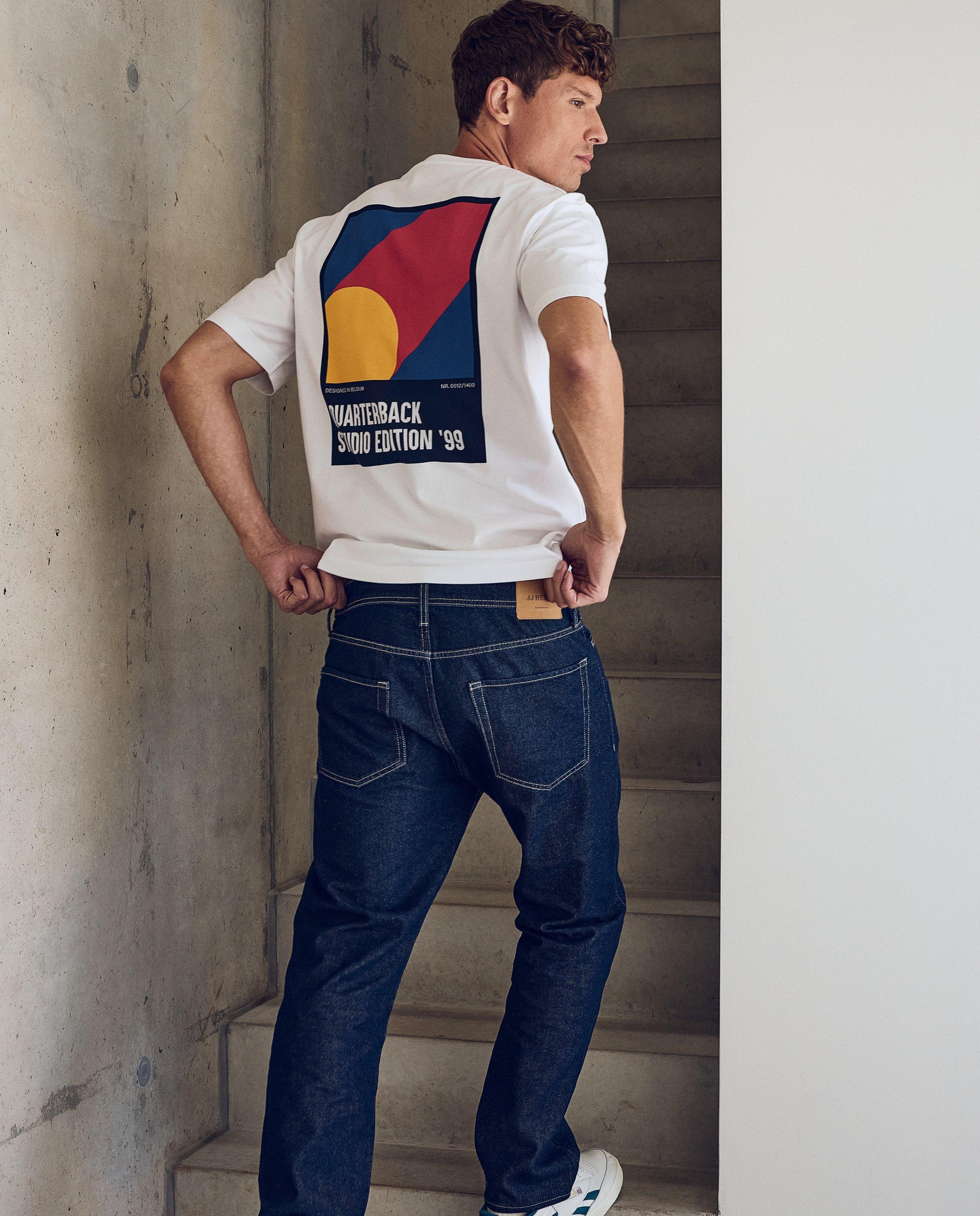 Donkerblauwe jeans, relaxed fit