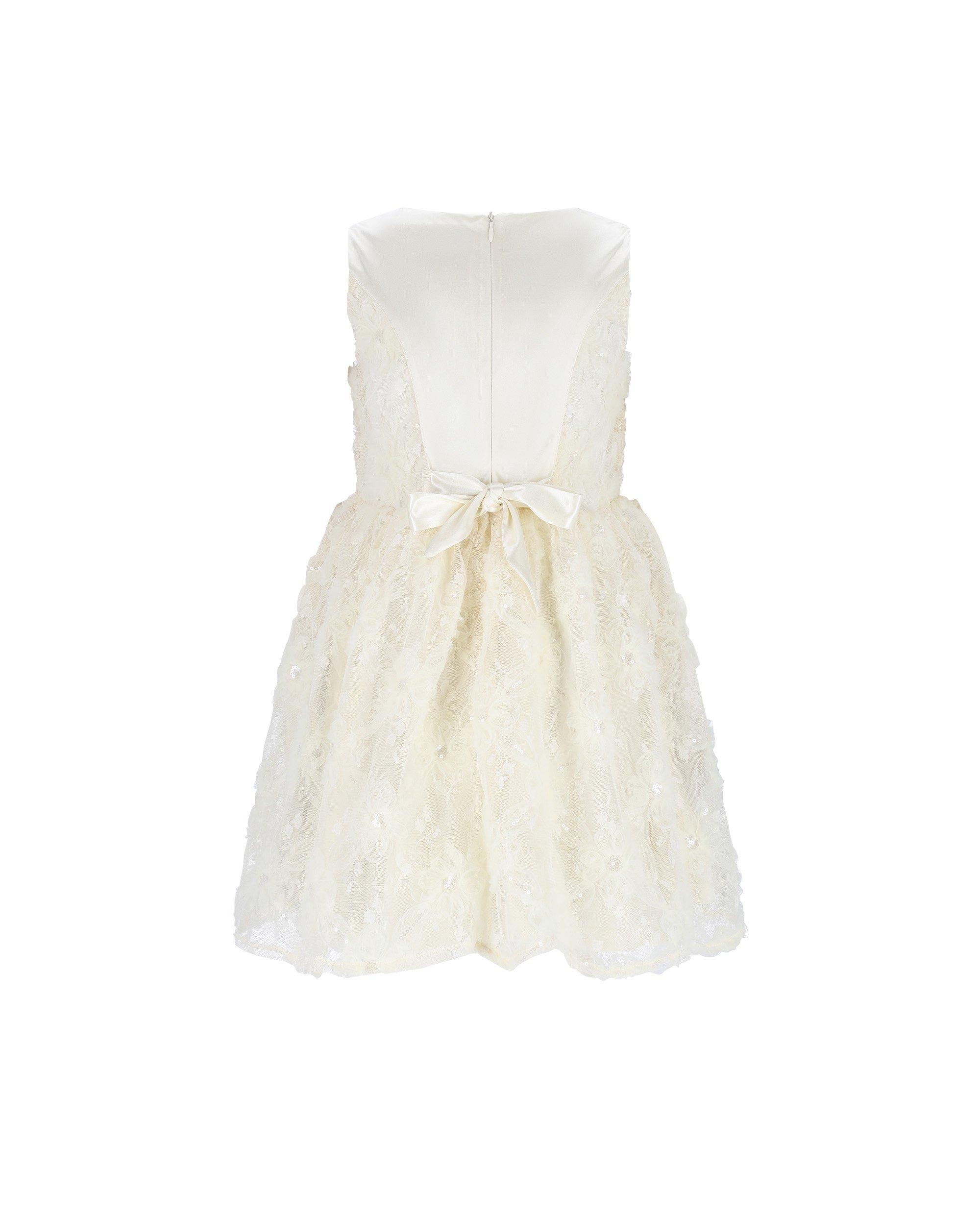 Robe fleurie en mesh, Special occasions, 122-152 - D&eacute;tails du produit - blanc - image num&eacute;ro 5