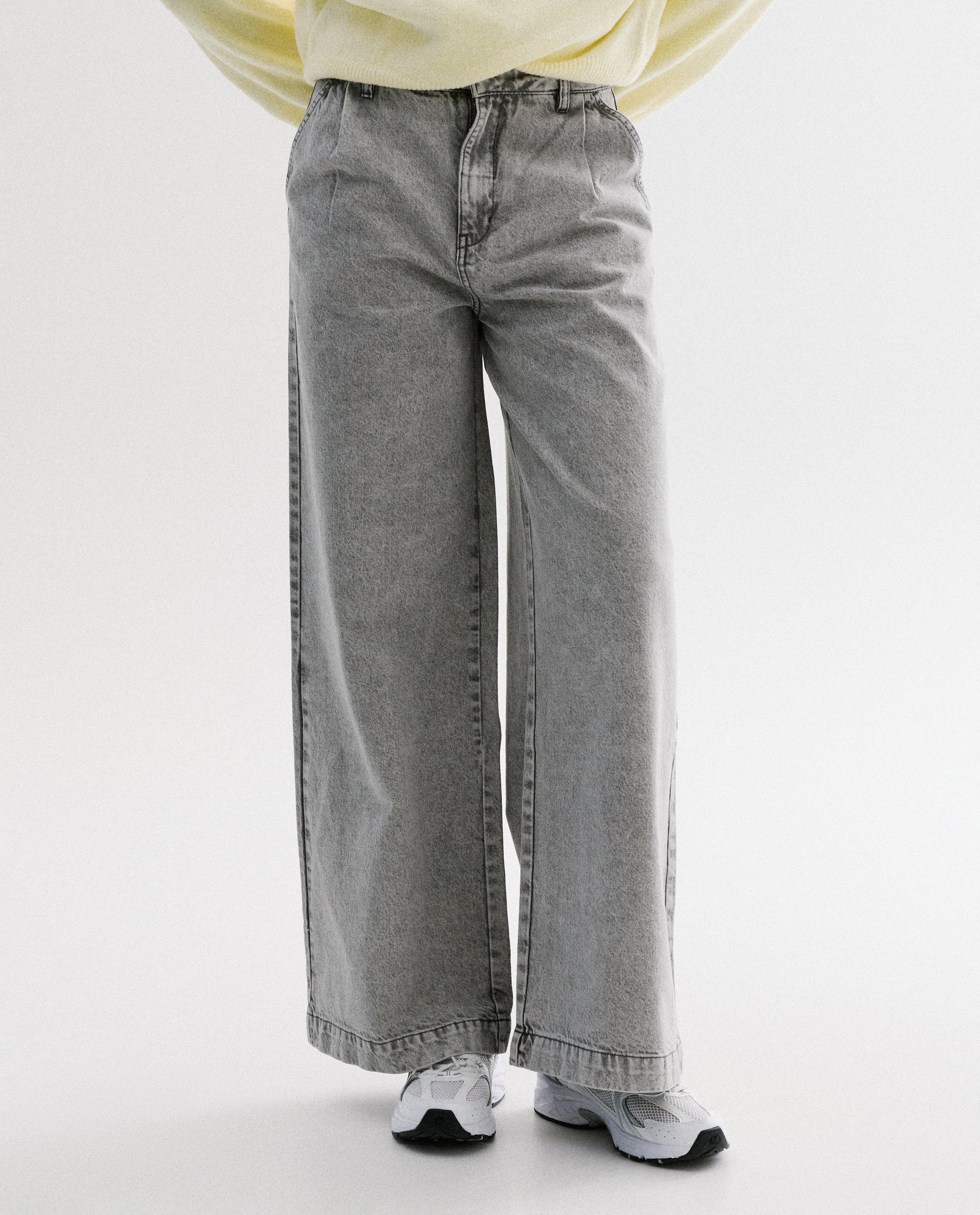 Grijze jeans, wide fit - Product Detail - lichtgrijs - afbeelding nummer 4