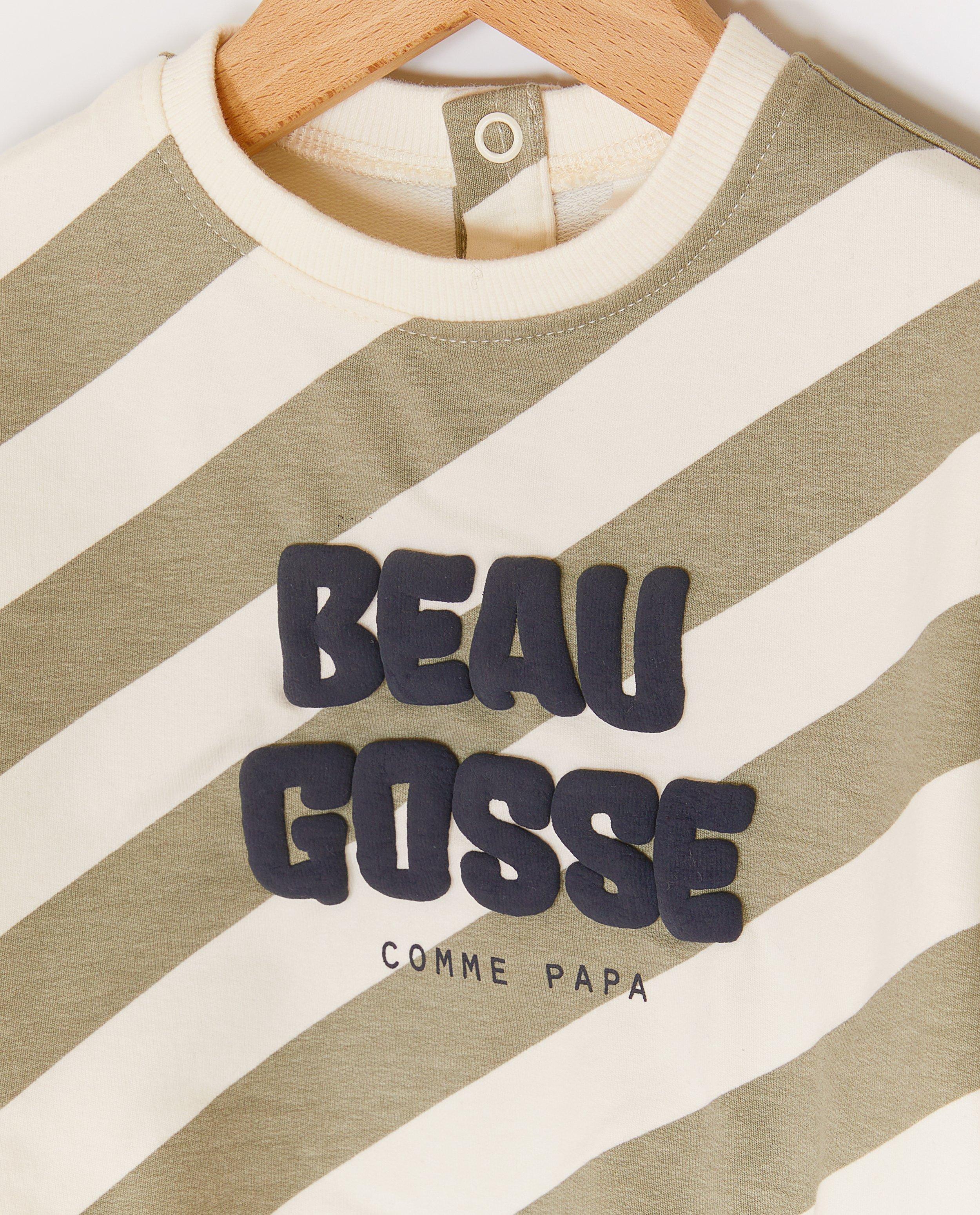 Sweater met strepen Beau gosse - Product Detail - khaki - afbeelding nummer 3