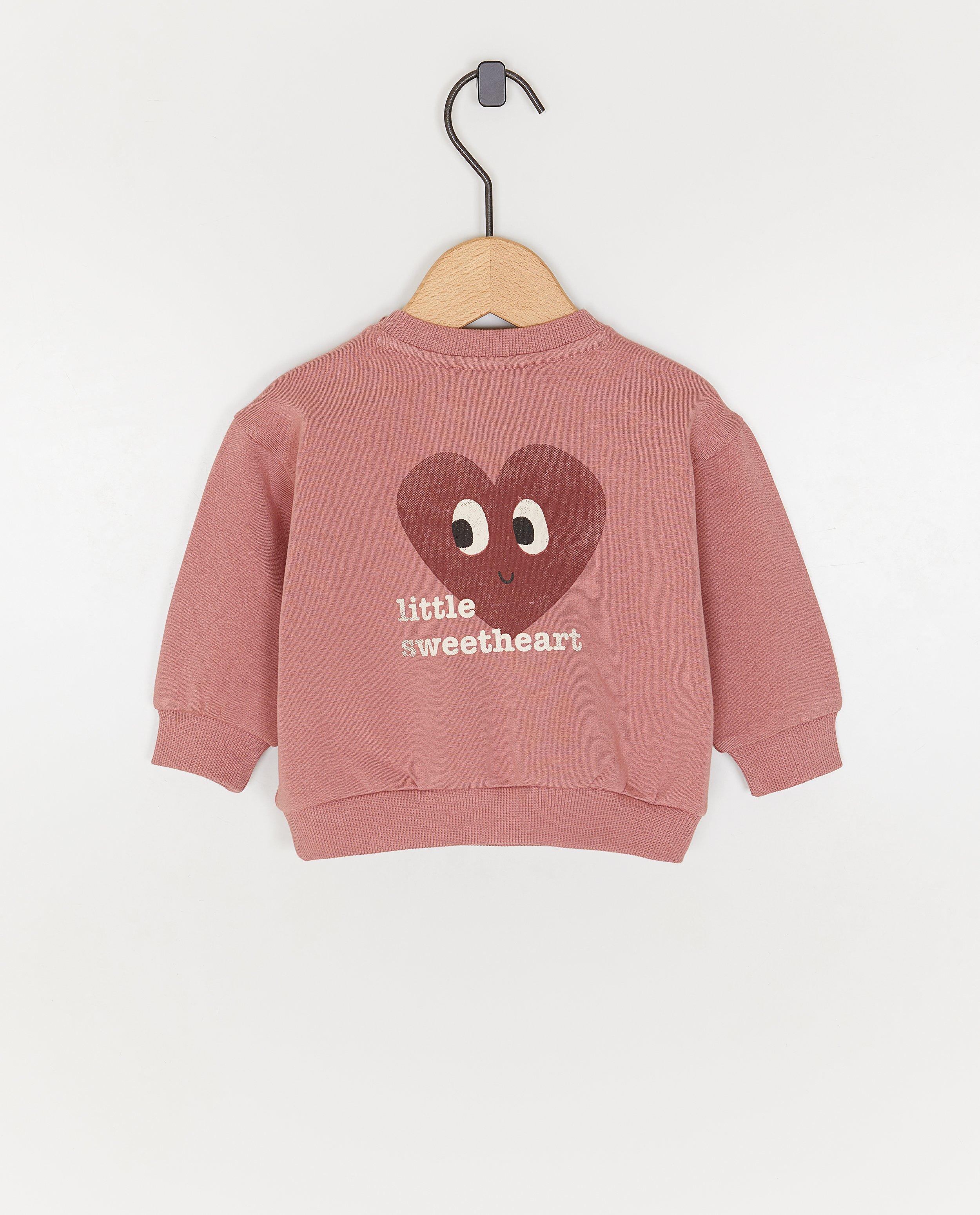 Sweater met backprint, loose fit - Product Detail - roze - afbeelding nummer 4
