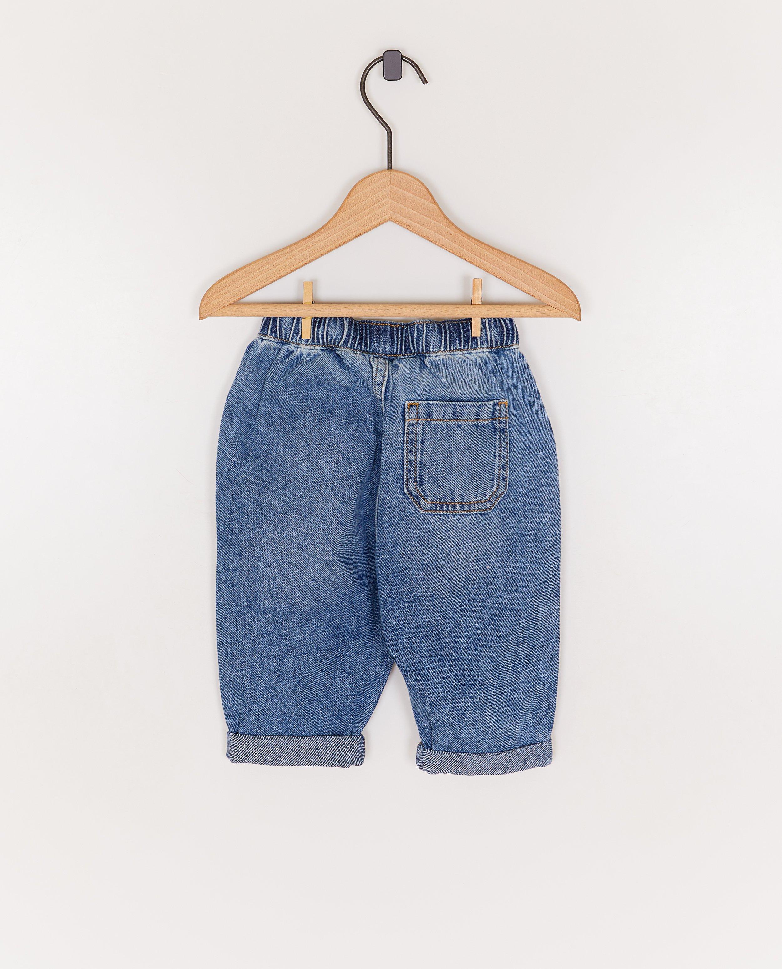 Jeans met kleine geborduurde hond, baggy fit - Product Detail - blauw - afbeelding nummer 2