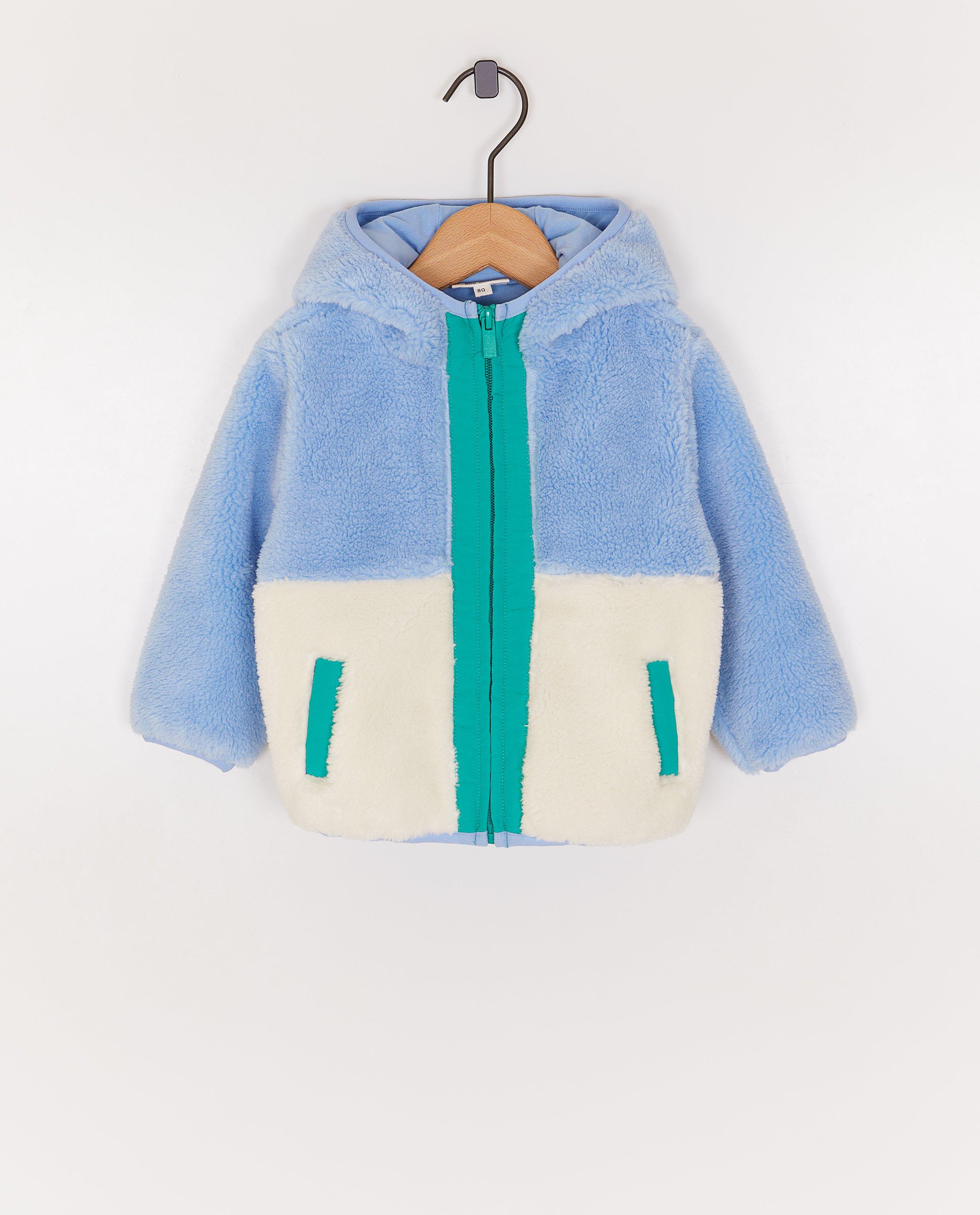 Teddy vest met color block - Product Detail - lichtblauw - afbeelding nummer 1