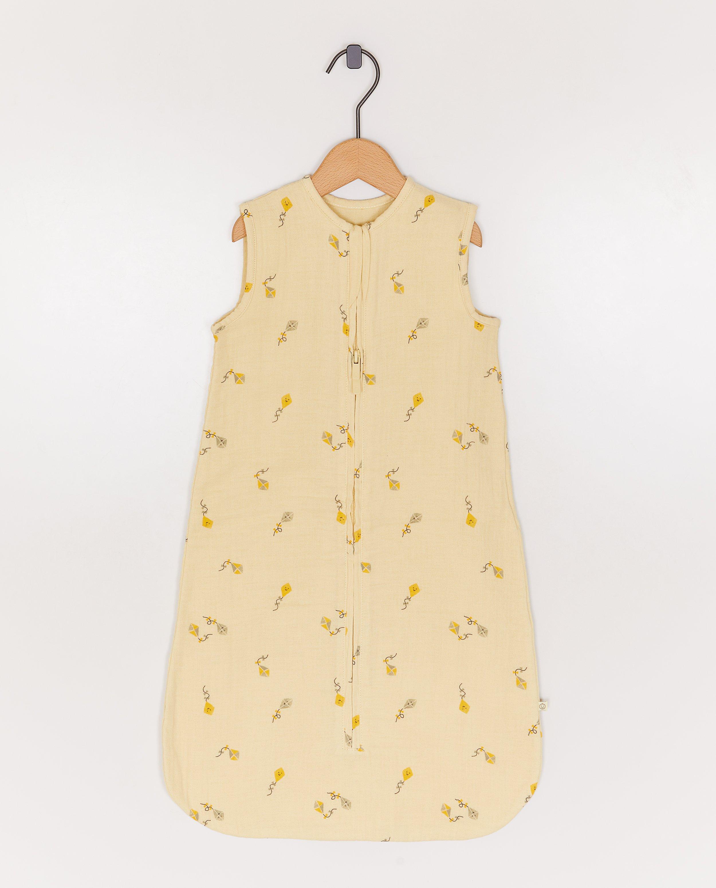Gigoteuse en t&eacute;tra &agrave; imprim&eacute; de cerfs-volants, TOG 0,8 - D&eacute;tails du produit - jaune claire - image num&eacute;ro 1