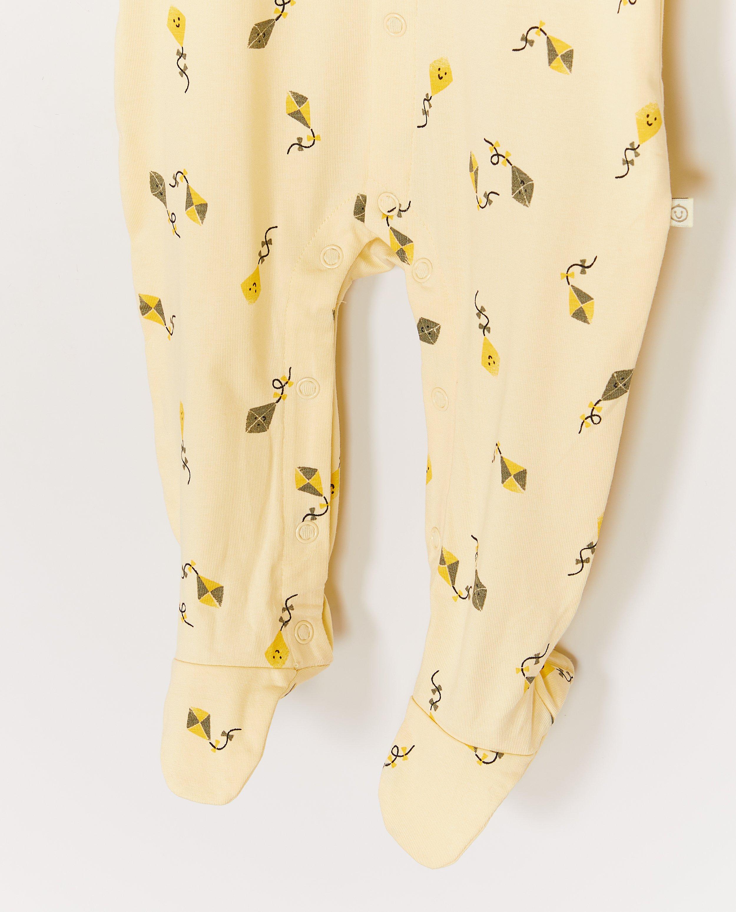 Pyjama avec pieds - D&eacute;tails du produit - jaune claire - image num&eacute;ro 4