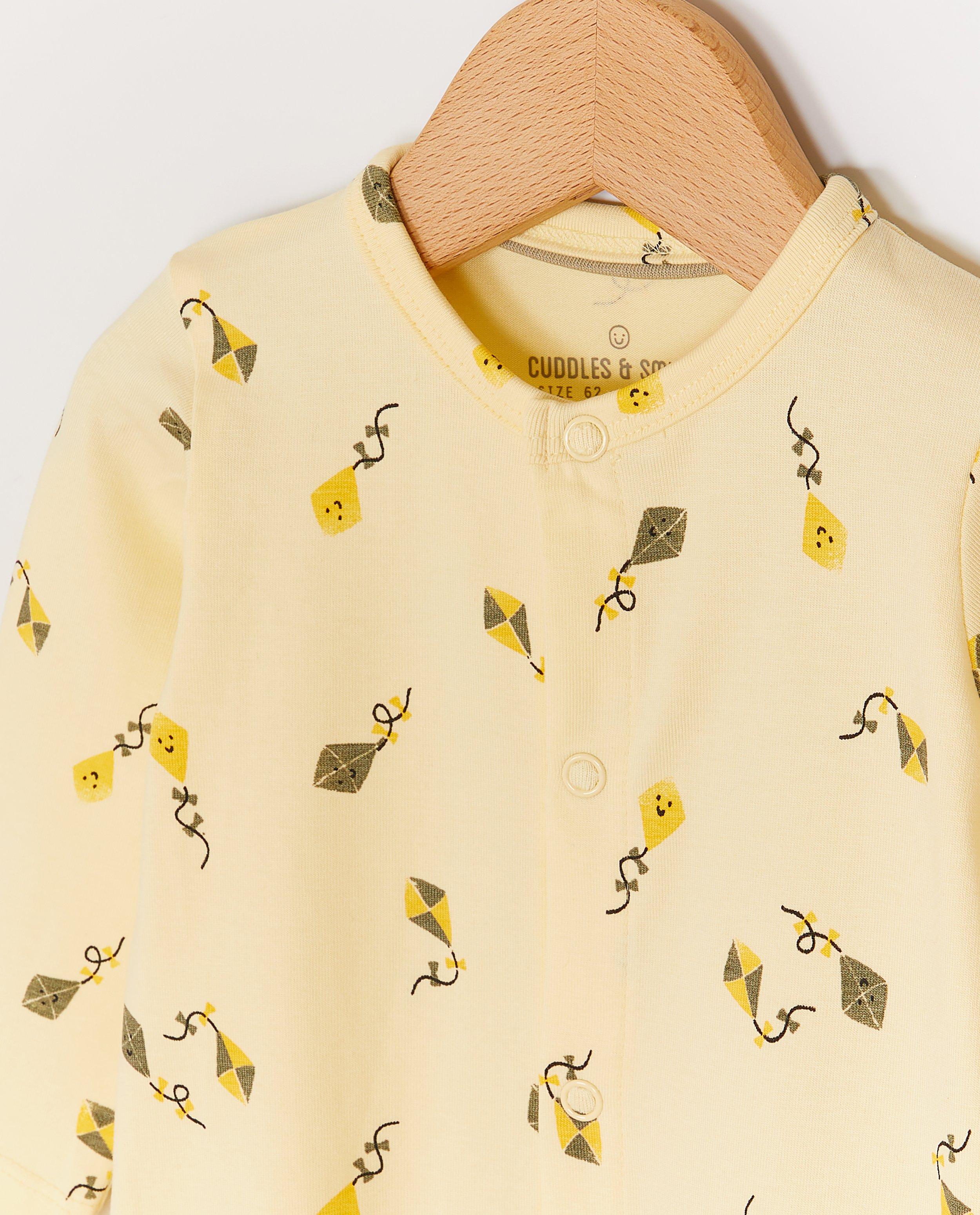 Pyjama avec pieds - D&eacute;tails du produit - jaune claire - image num&eacute;ro 3