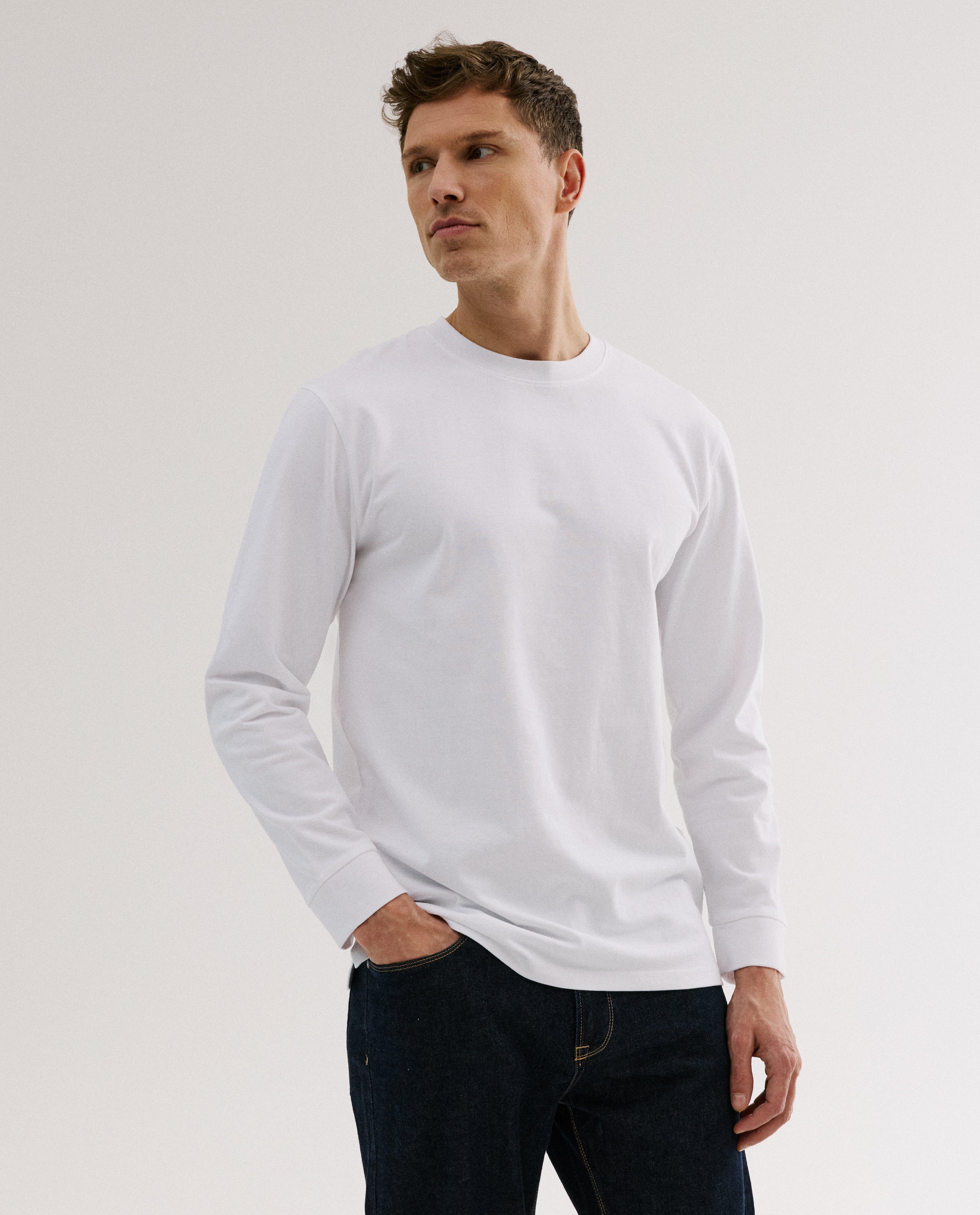 Witte longsleeve, relaxed fit - Product Detail - wit - afbeelding nummer 1