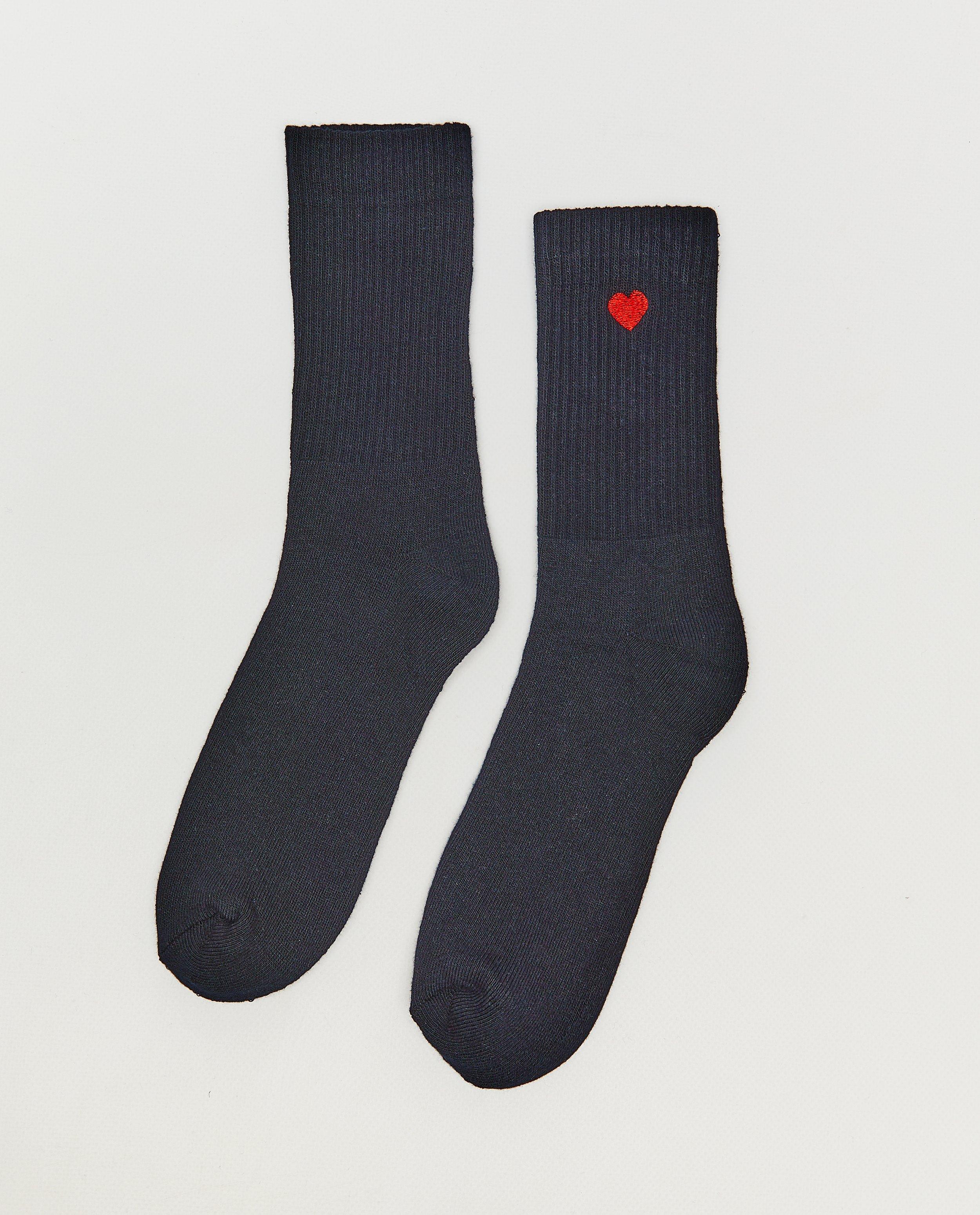 Chaussettes avec c&oelig;urs brod&eacute;s, 35&ndash;38