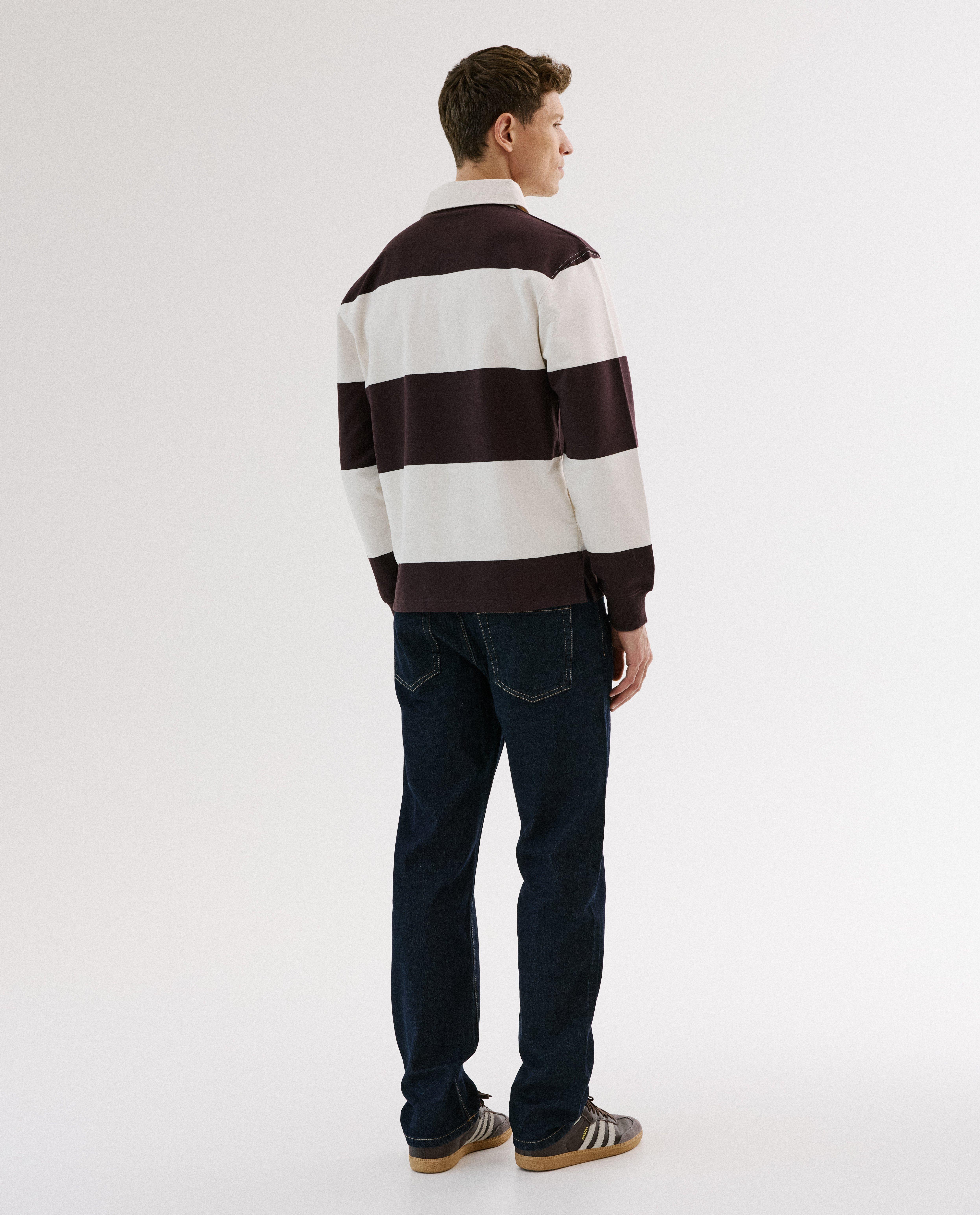 Jeans - Donkerblauwe jeans van raw denim, relaxed fit