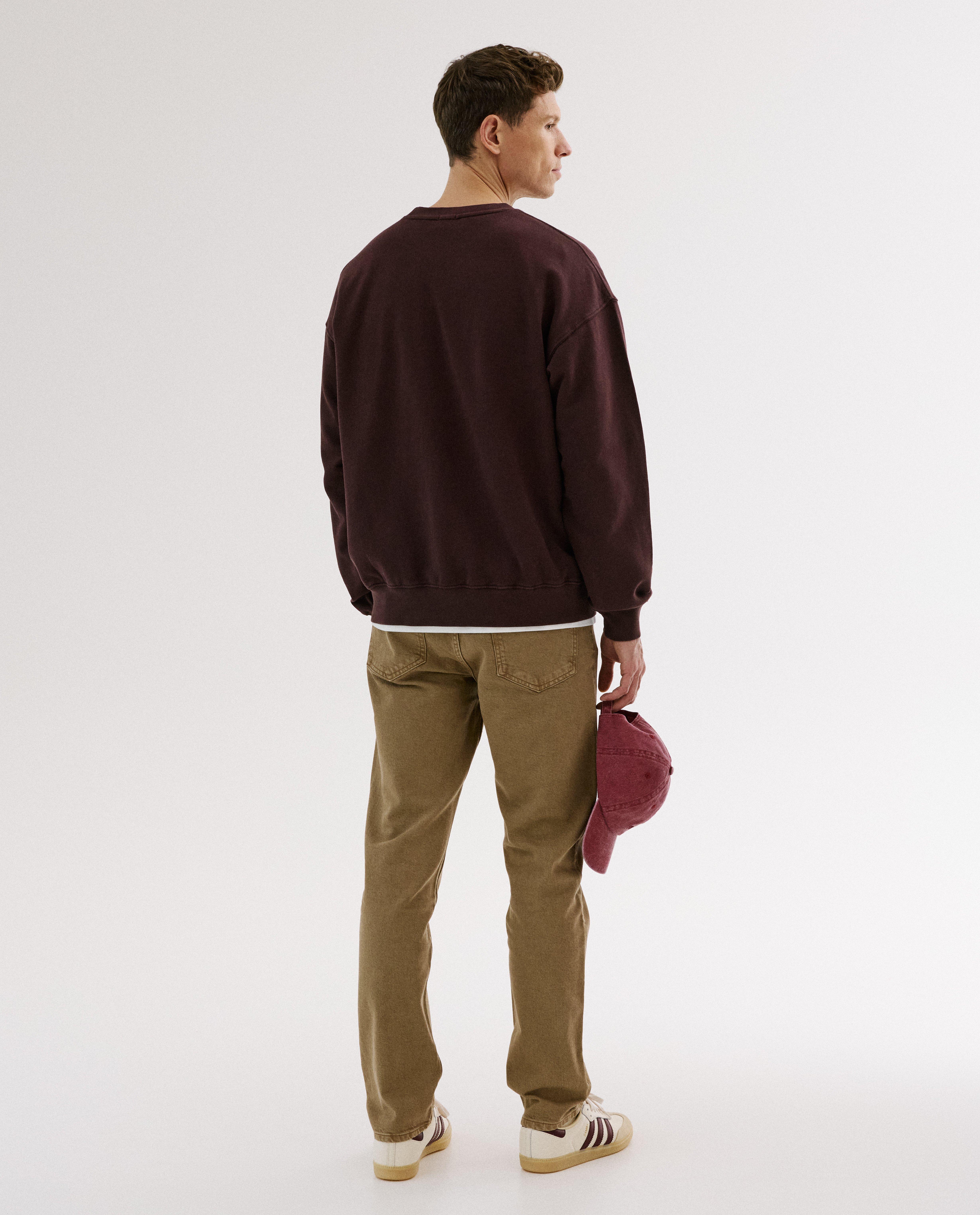 Sweat &agrave; inscription brod&eacute;e, loose fit - D&eacute;tails du produit - violet - image num&eacute;ro 3