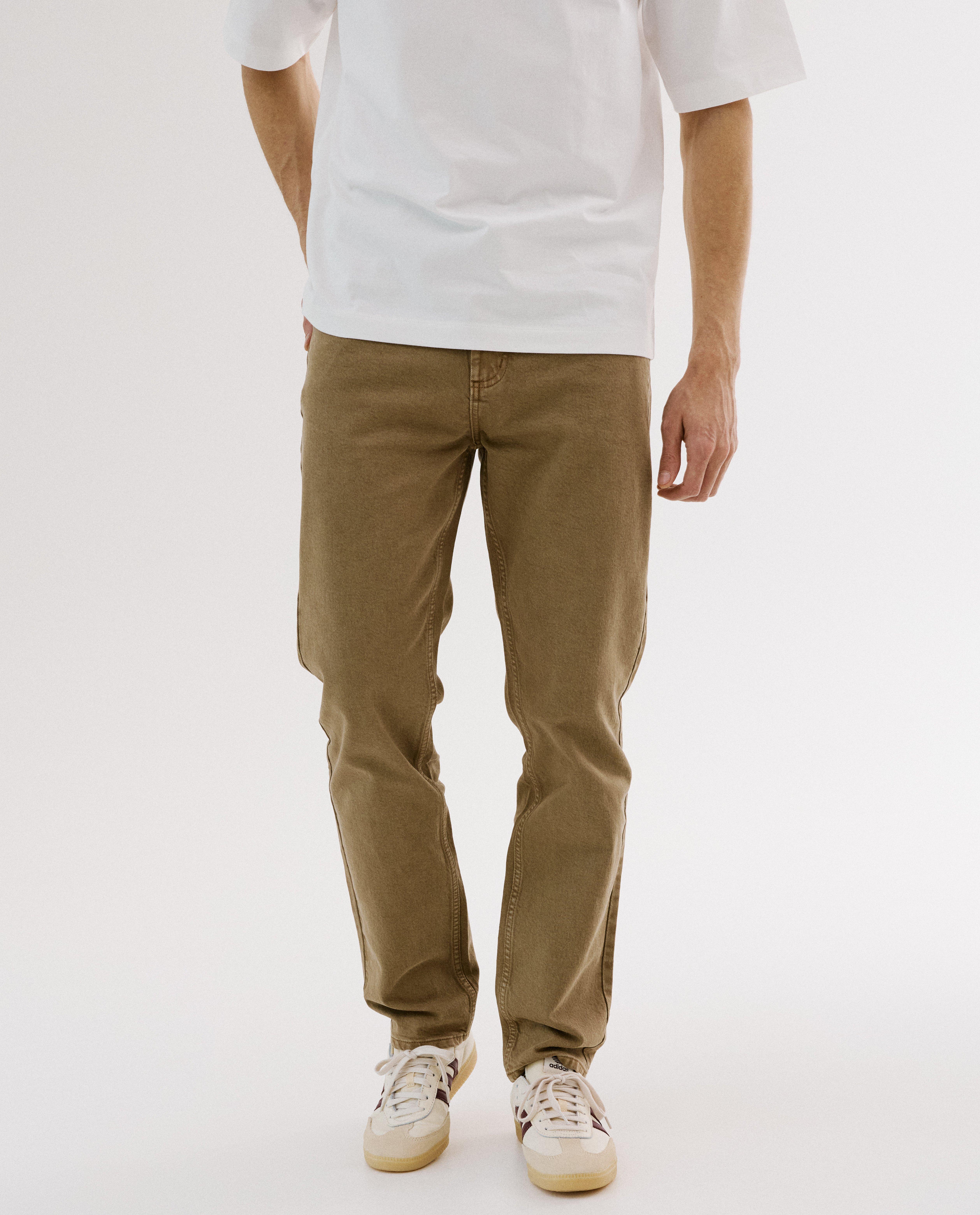 Pantalon brun, regular fit - D&eacute;tails du produit - brun - image num&eacute;ro 3