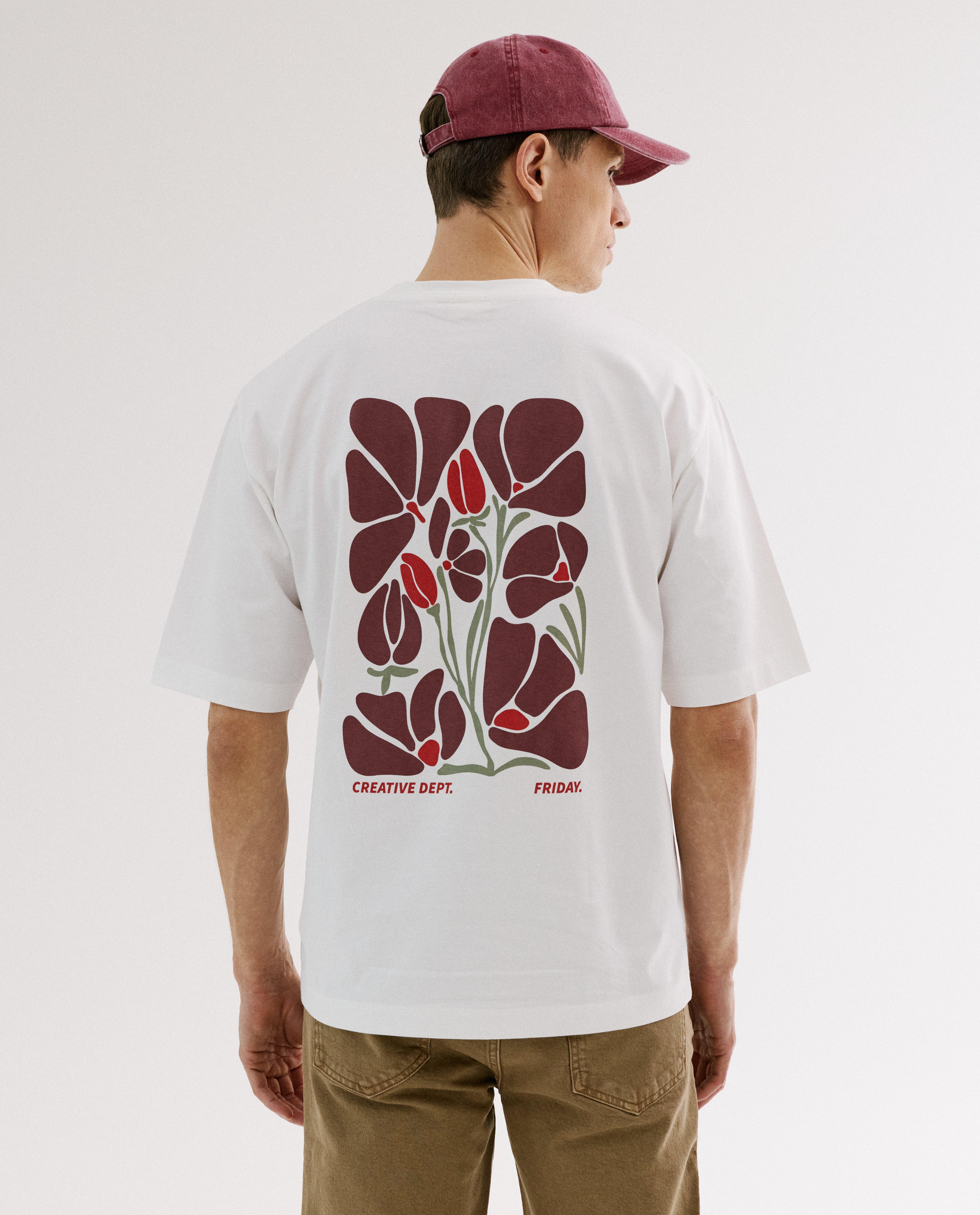 T-shirt met backprint, loose fit - Product Detail - wit - afbeelding nummer 2