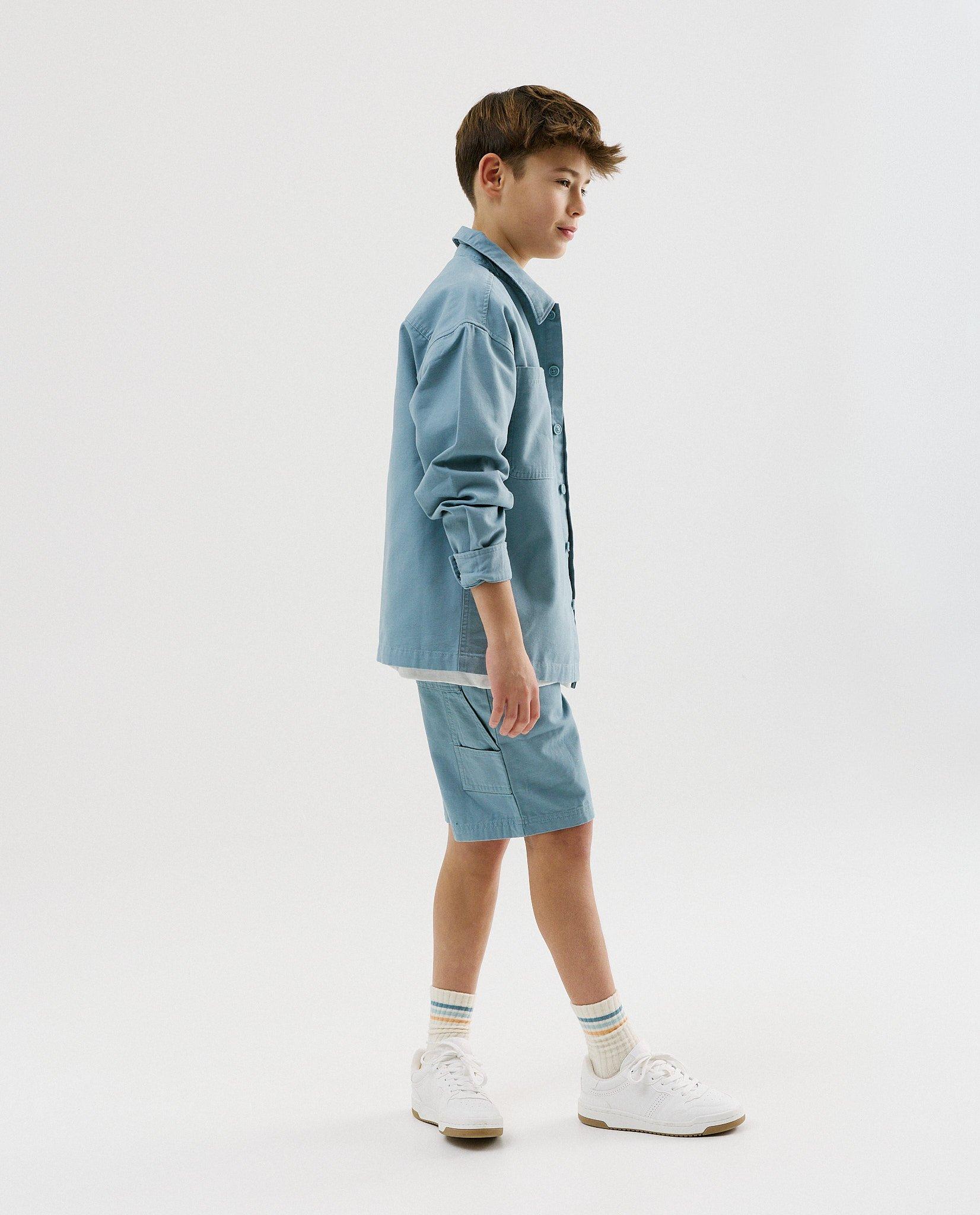 Short met carpenter details, loose fit - Product Detail - blauw - afbeelding nummer 1