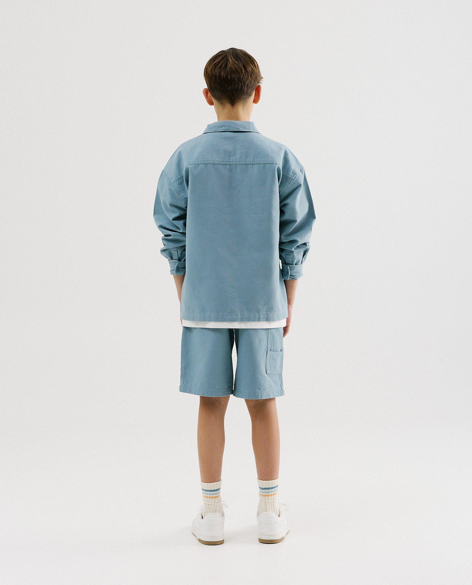 Short met carpenter details, loose fit - Product Detail - blauw - afbeelding nummer 2
