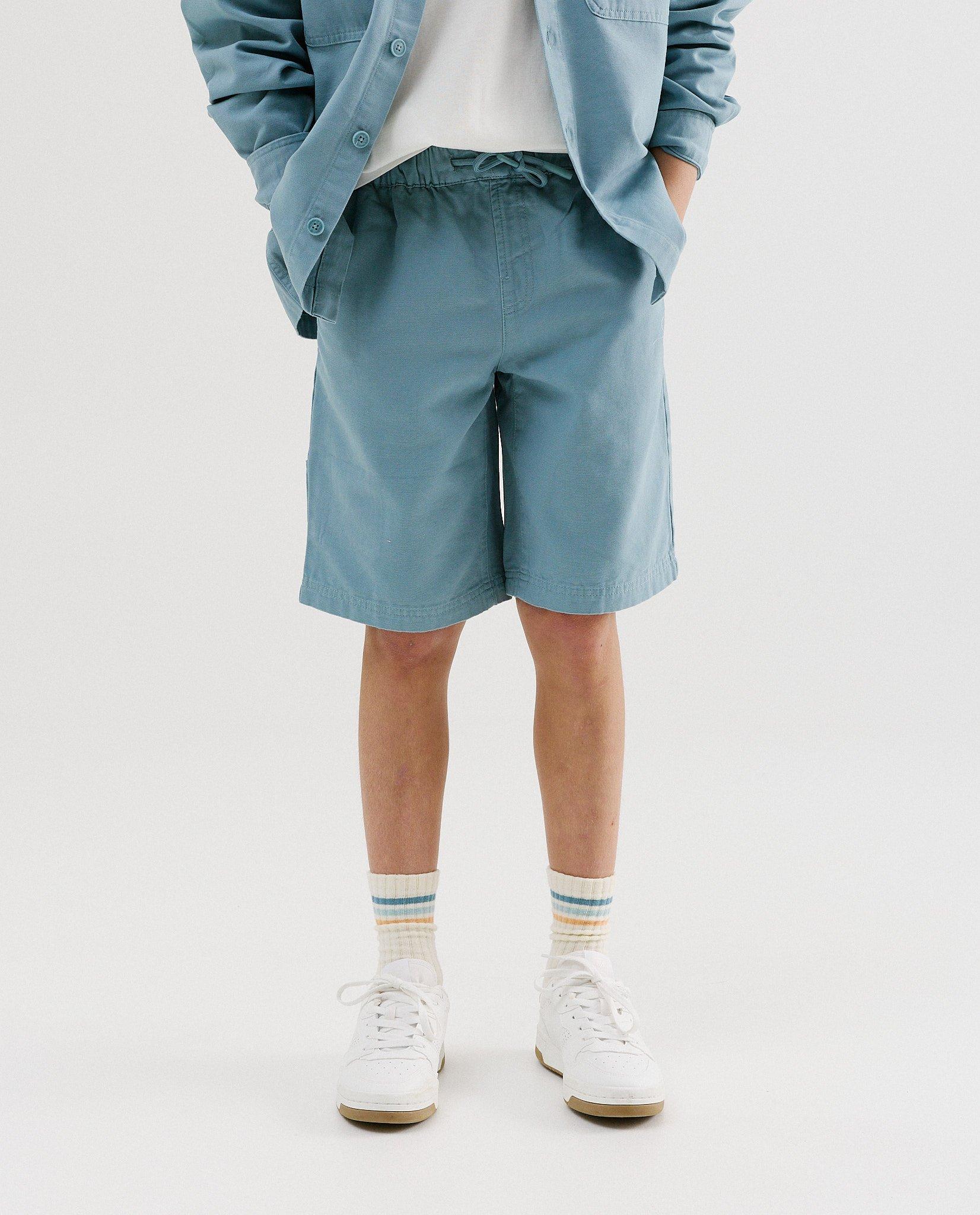 Short met carpenter details, loose fit - Product Detail - blauw - afbeelding nummer 3