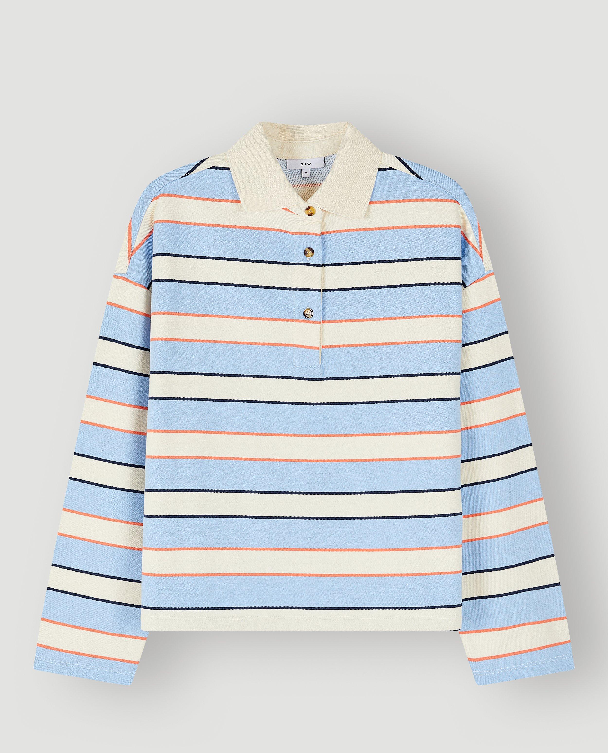 Rugbypolo met strepen, loose fit - Product Detail - lichtblauw - afbeelding nummer 5