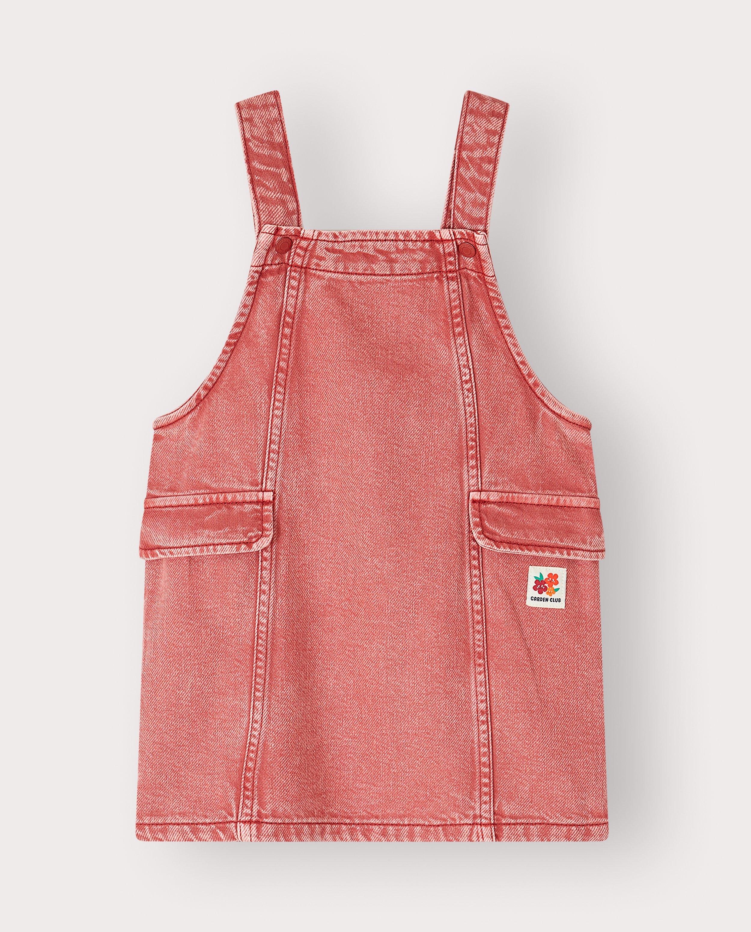 Kleedjes - Rode jeanssalopette met wassing