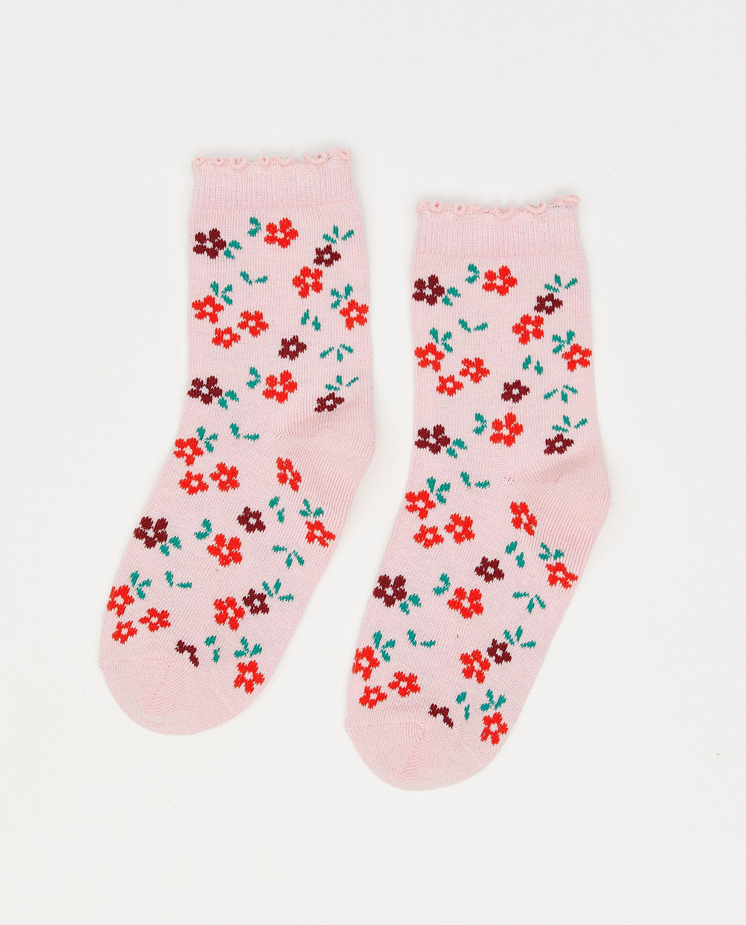 Kousen met bloemenprint