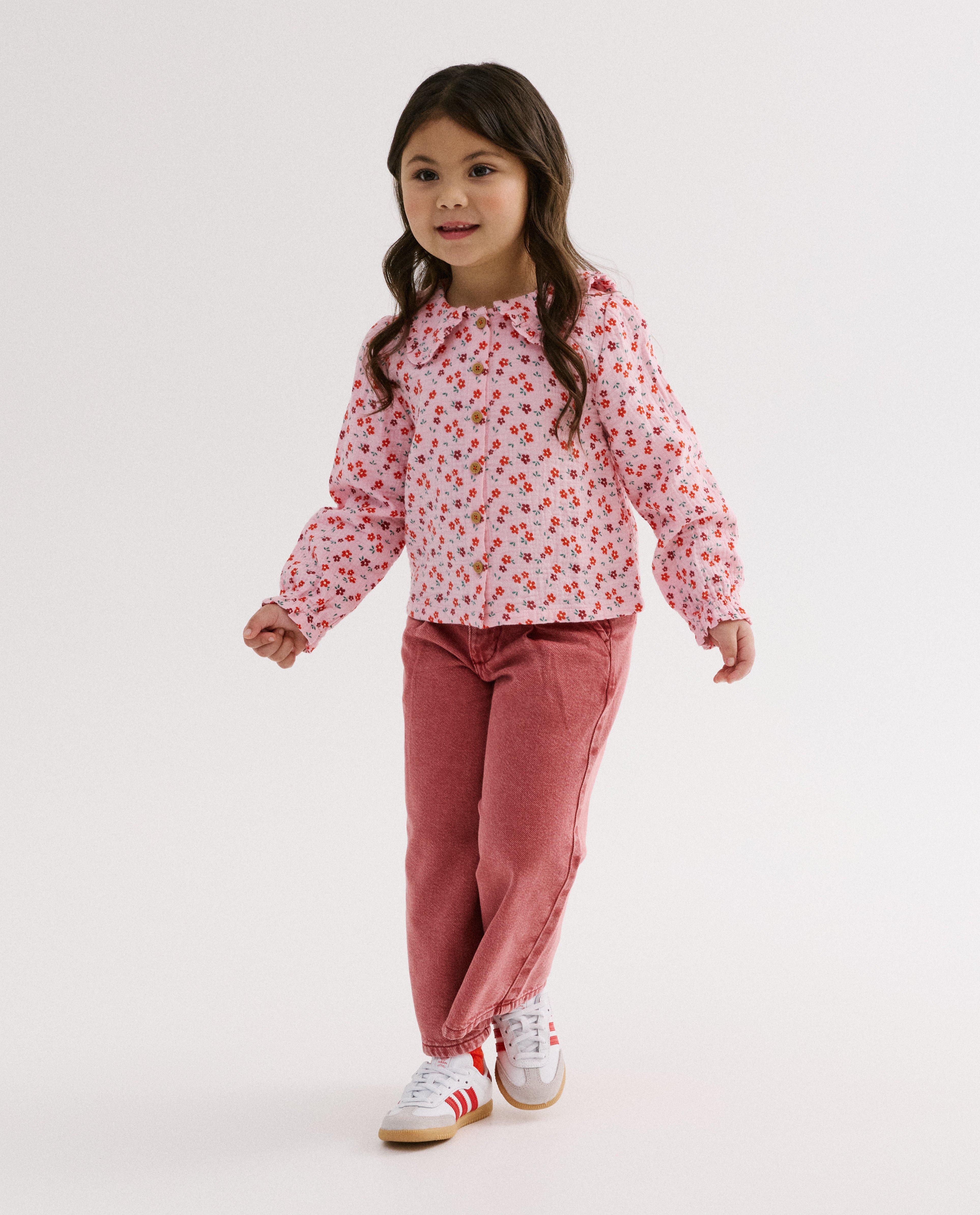 Rode jeans met wassing, extra wide fit - Product Detail - donkerrood - afbeelding nummer 1