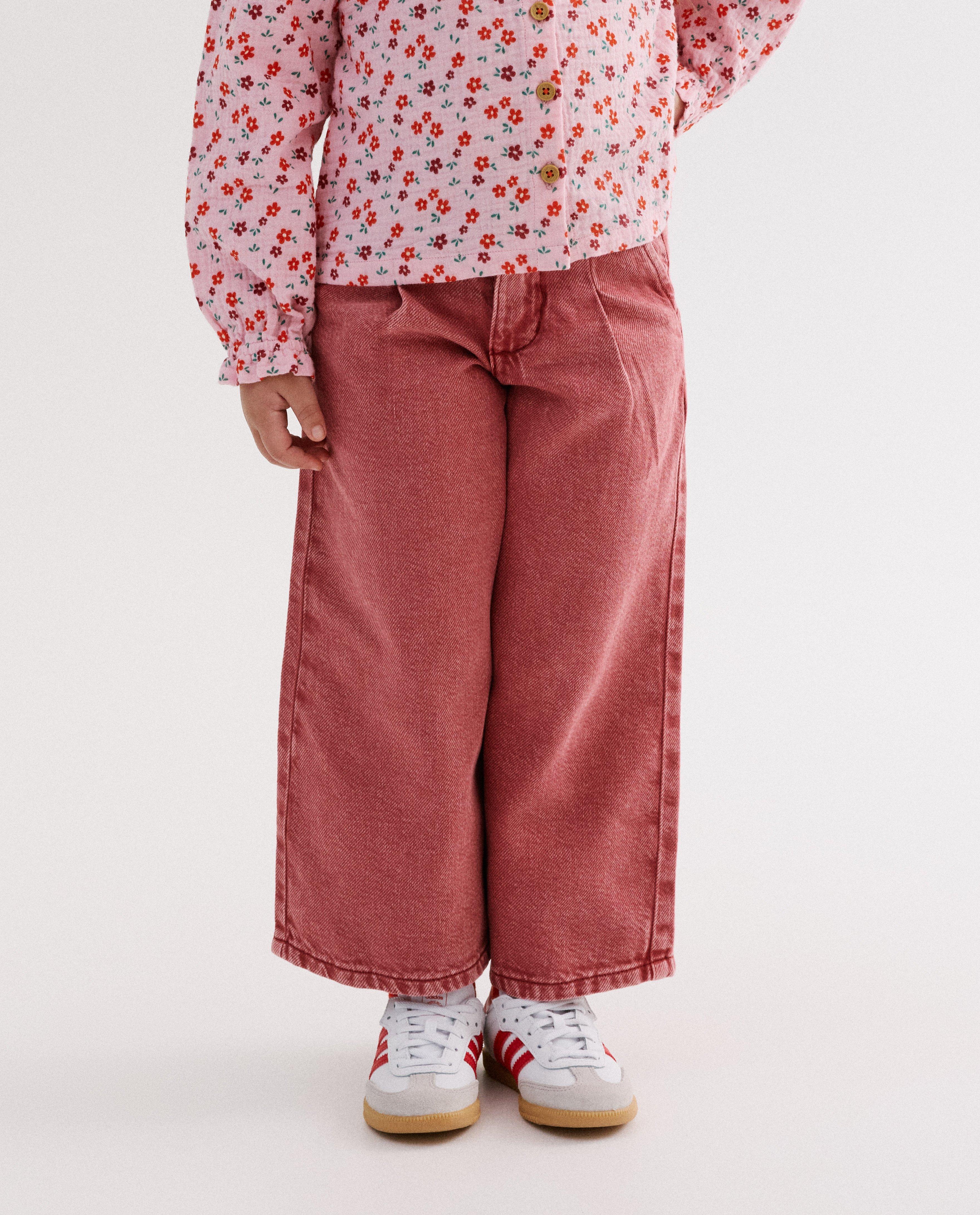 Rode jeans met wassing, extra wide fit - Product Detail - donkerrood - afbeelding nummer 3