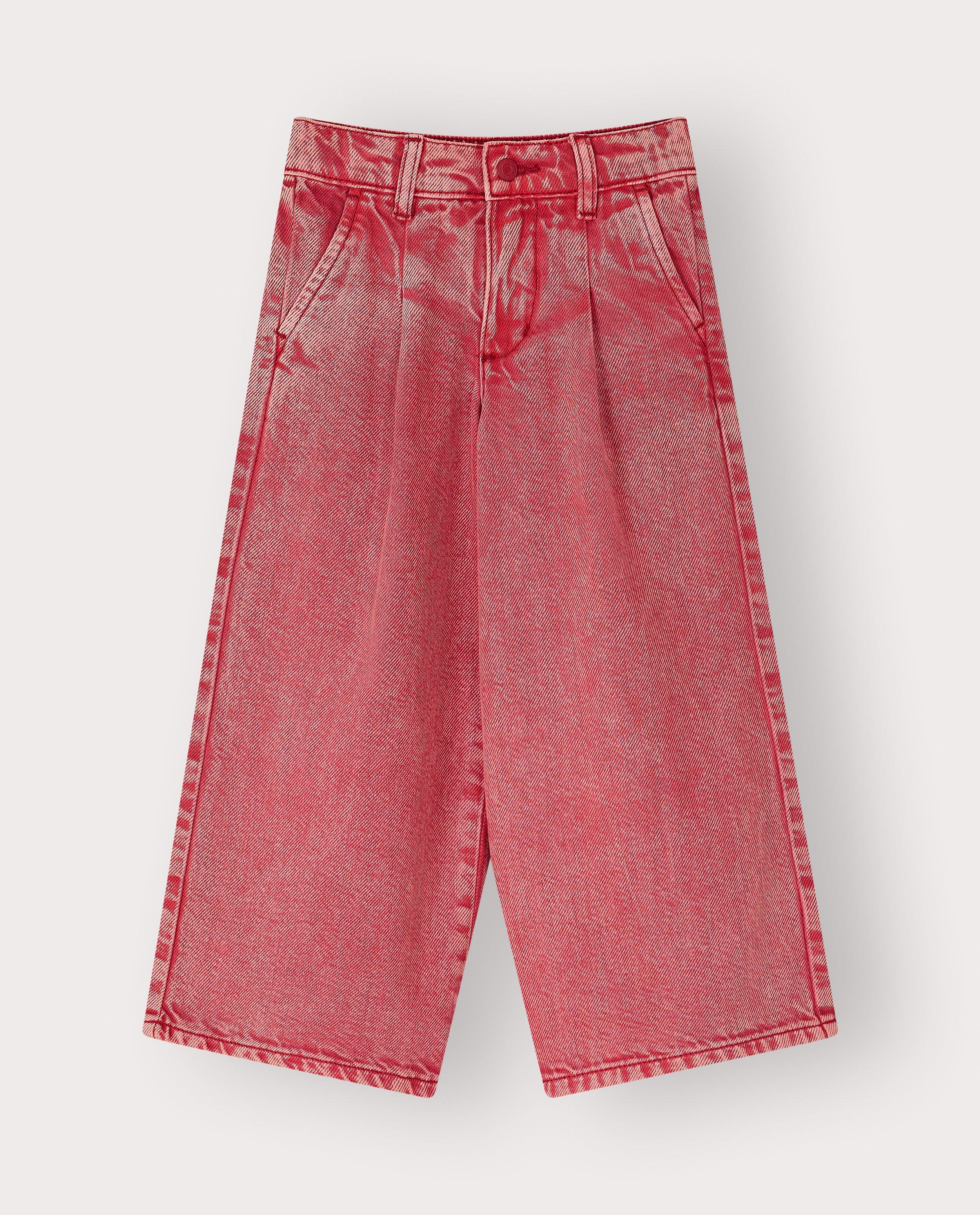 Rode jeans met wassing, extra wide fit - Product Detail - donkerrood - afbeelding nummer 4