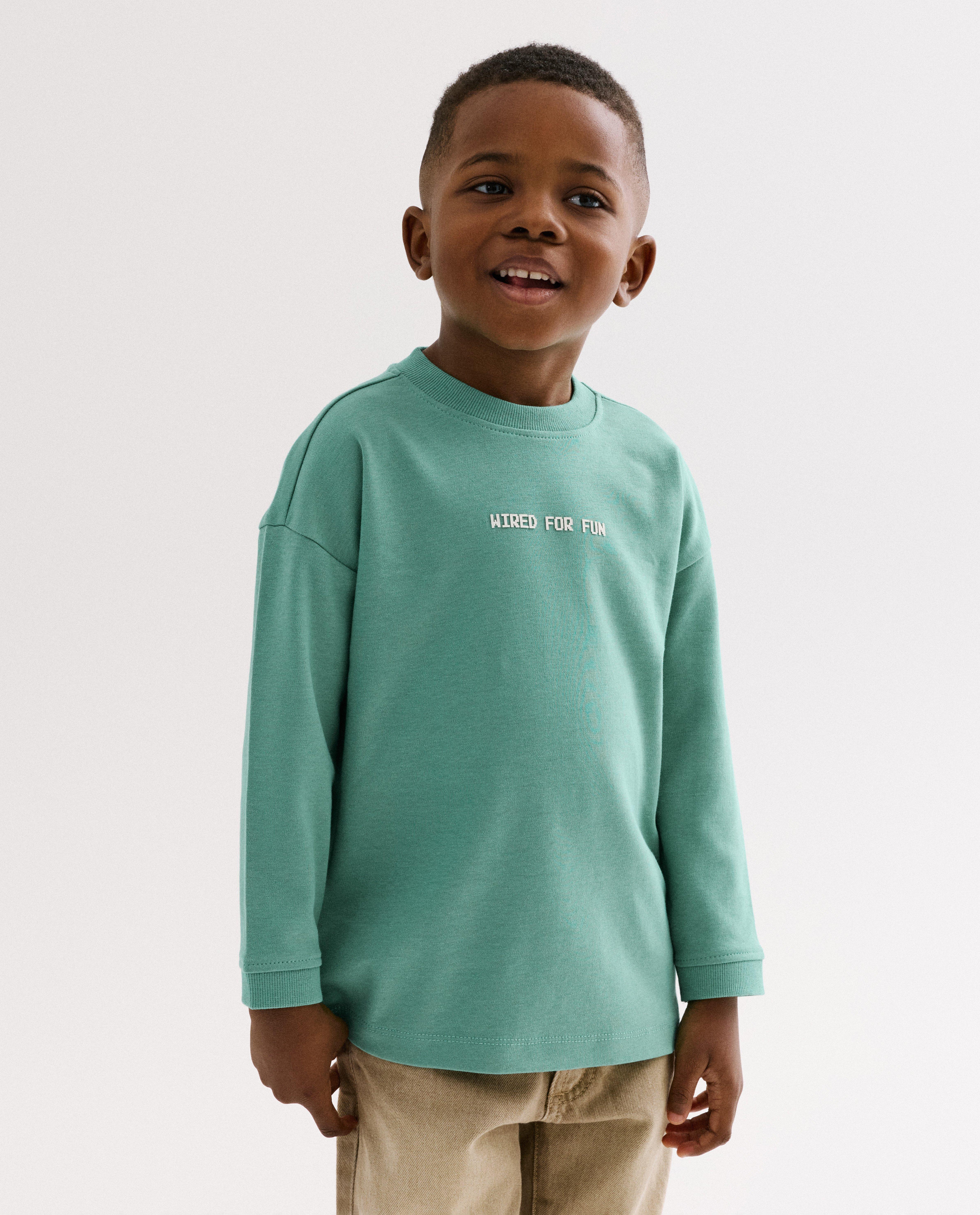Longsleeve met backprint in reli&euml;f - Product Detail - khaki - afbeelding nummer 2