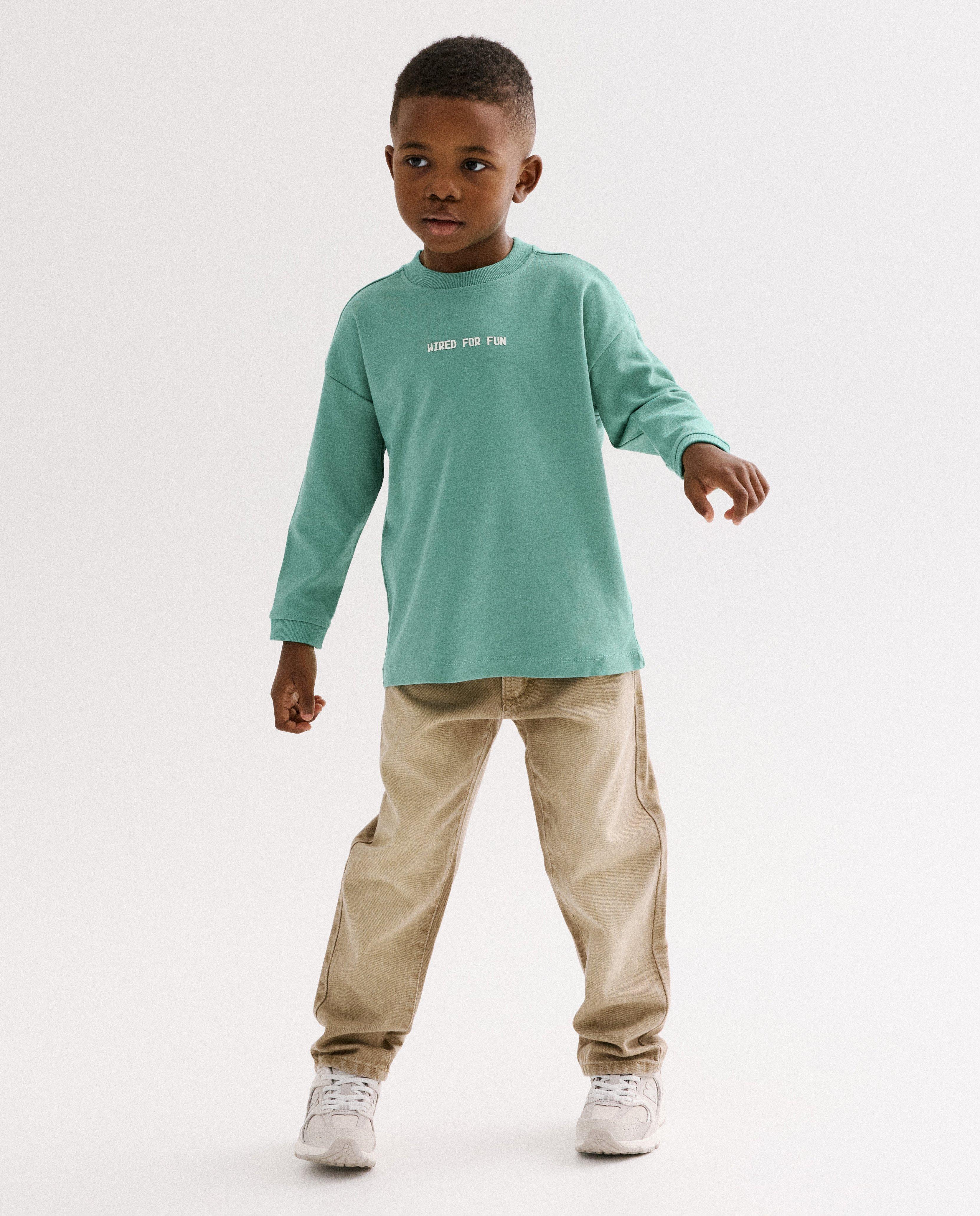 Longsleeve met backprint in reli&euml;f - Product Detail - khaki - afbeelding nummer 3