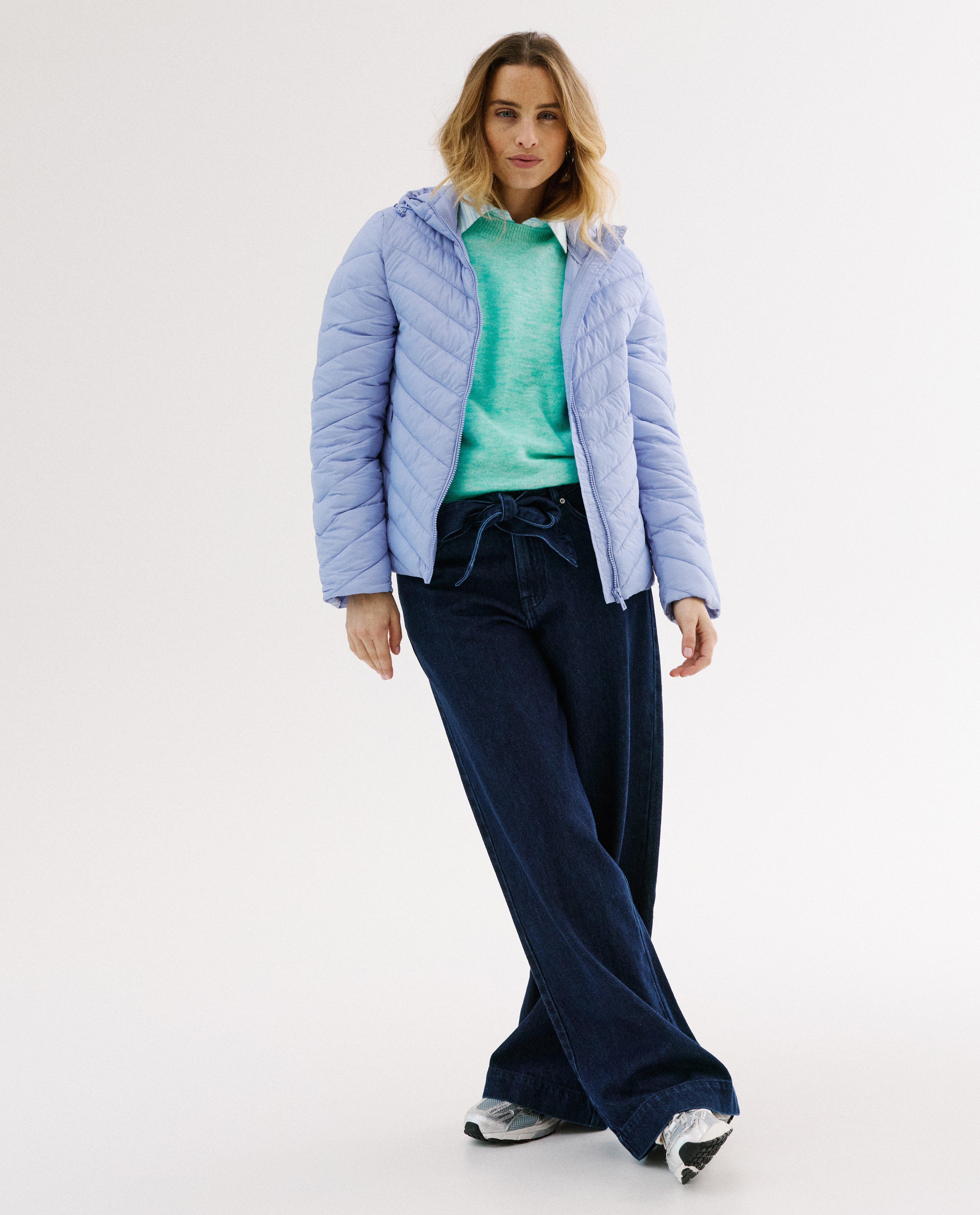 Doorgestikte jas van gerecycleerd polyamide - Product Detail - lichtblauw - afbeelding nummer 1