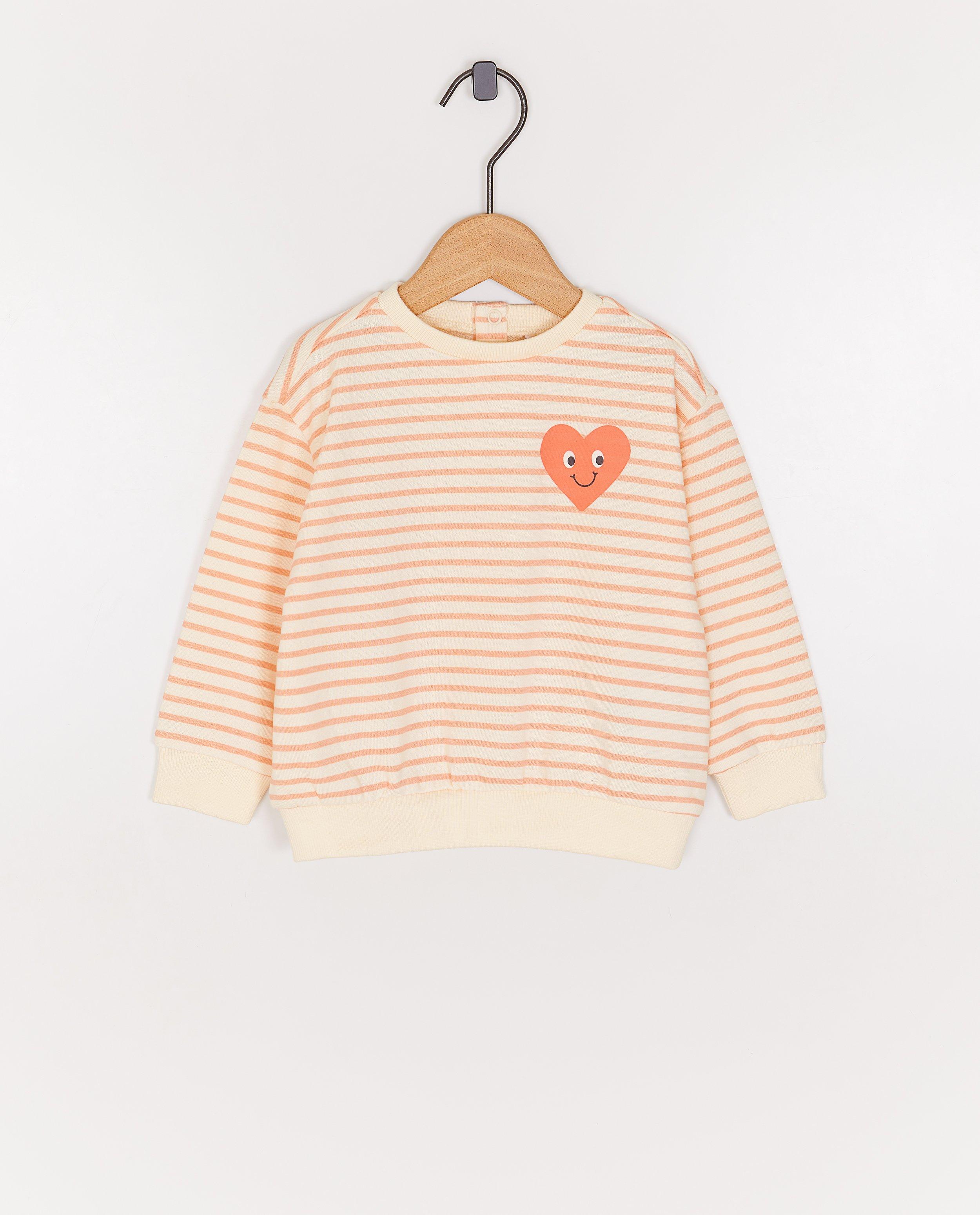 Sweater met strepen, loose fit - Product Detail - lichtoranje - afbeelding nummer 1