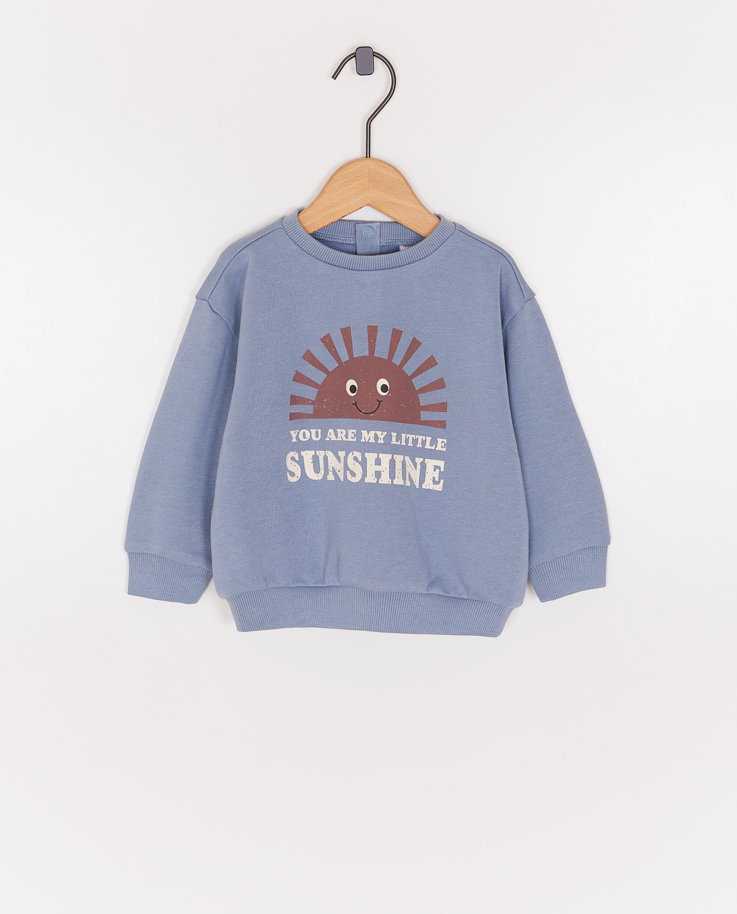 Sweater met print zon, loose fit - Product Detail - blauw - afbeelding nummer 1