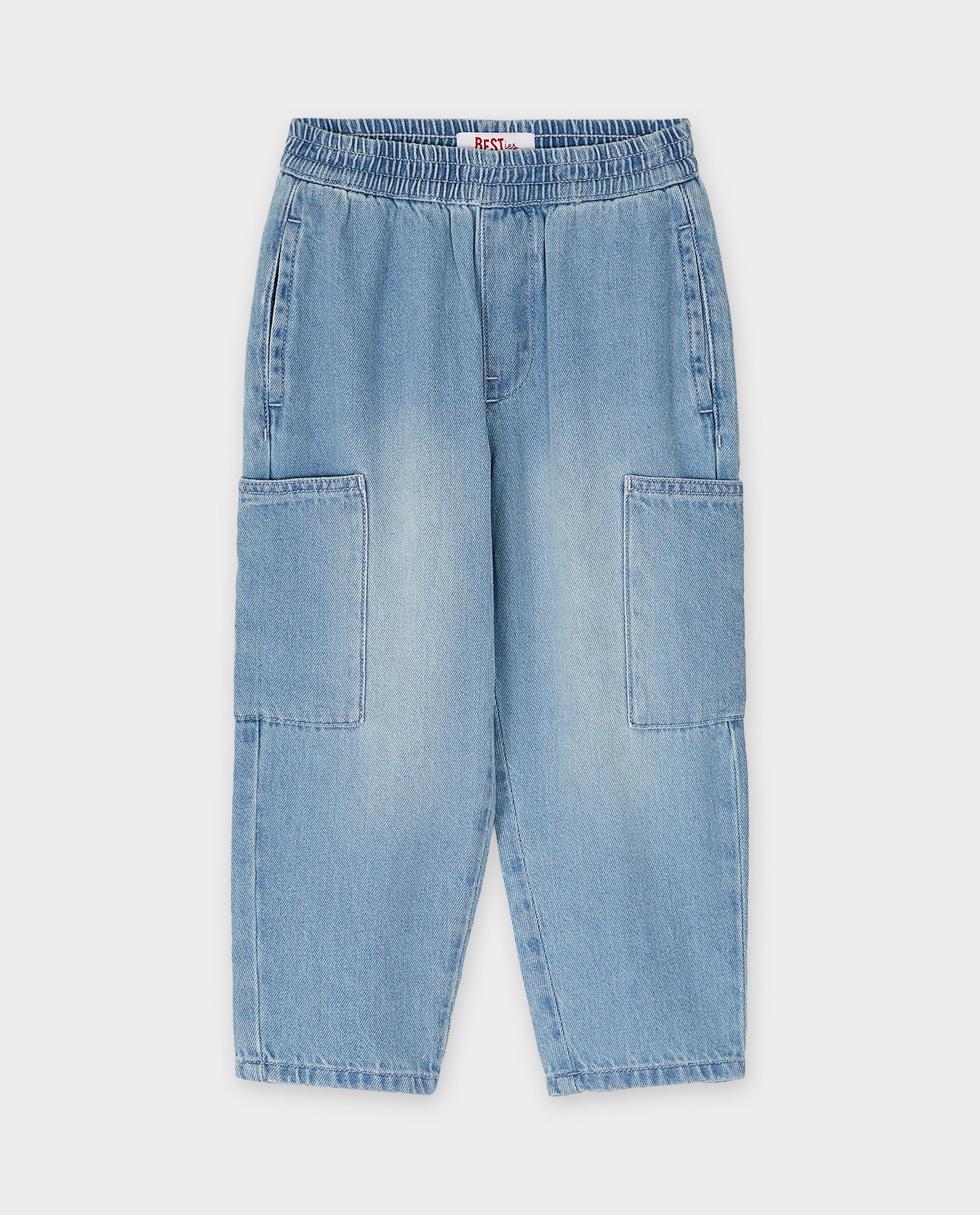 Jeans bleu, baggy fit - D&eacute;tails du produit - bleu clair - image num&eacute;ro 4