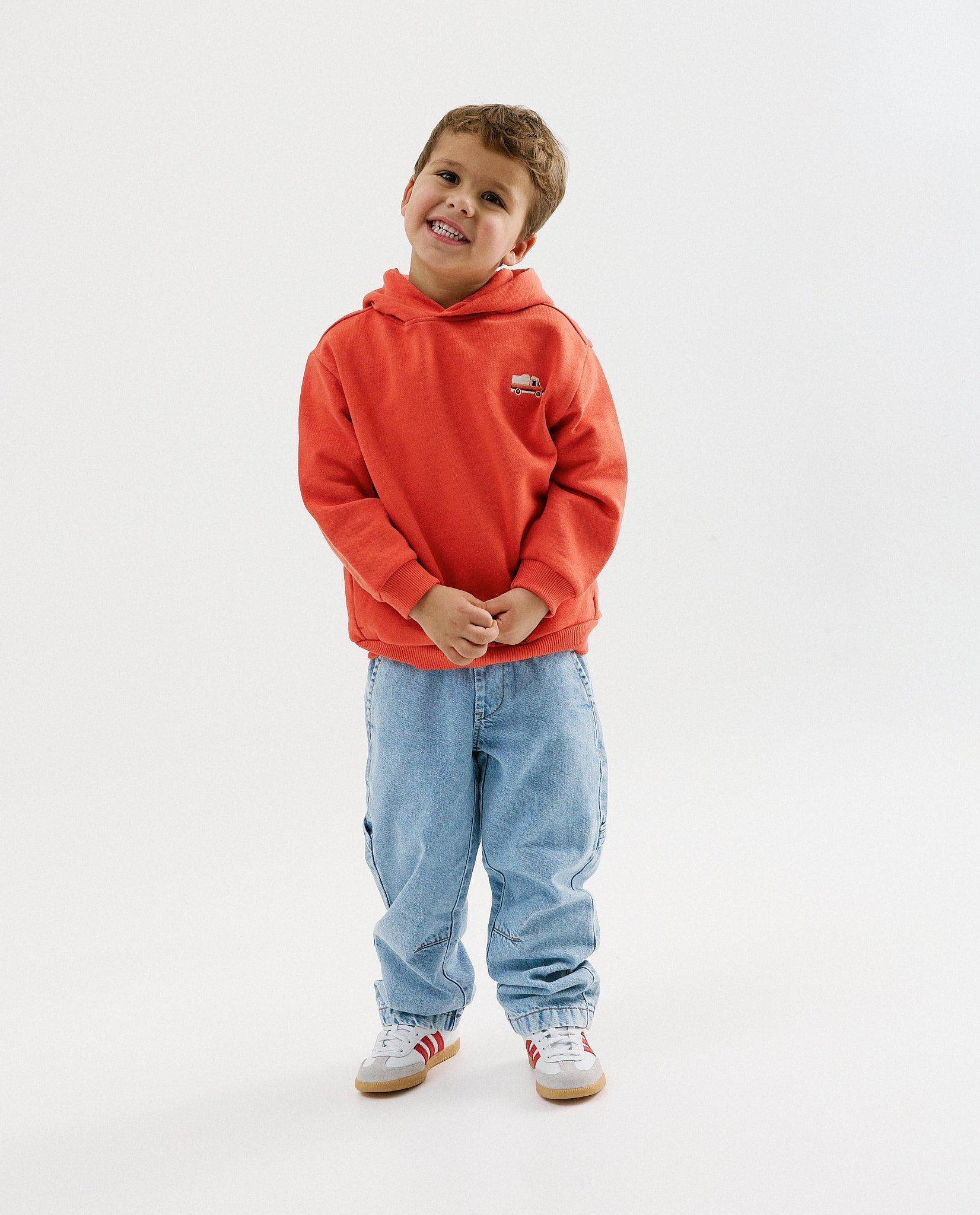 Hoodie met geborduurde vrachtwagen - Product Detail - rood - afbeelding nummer 2