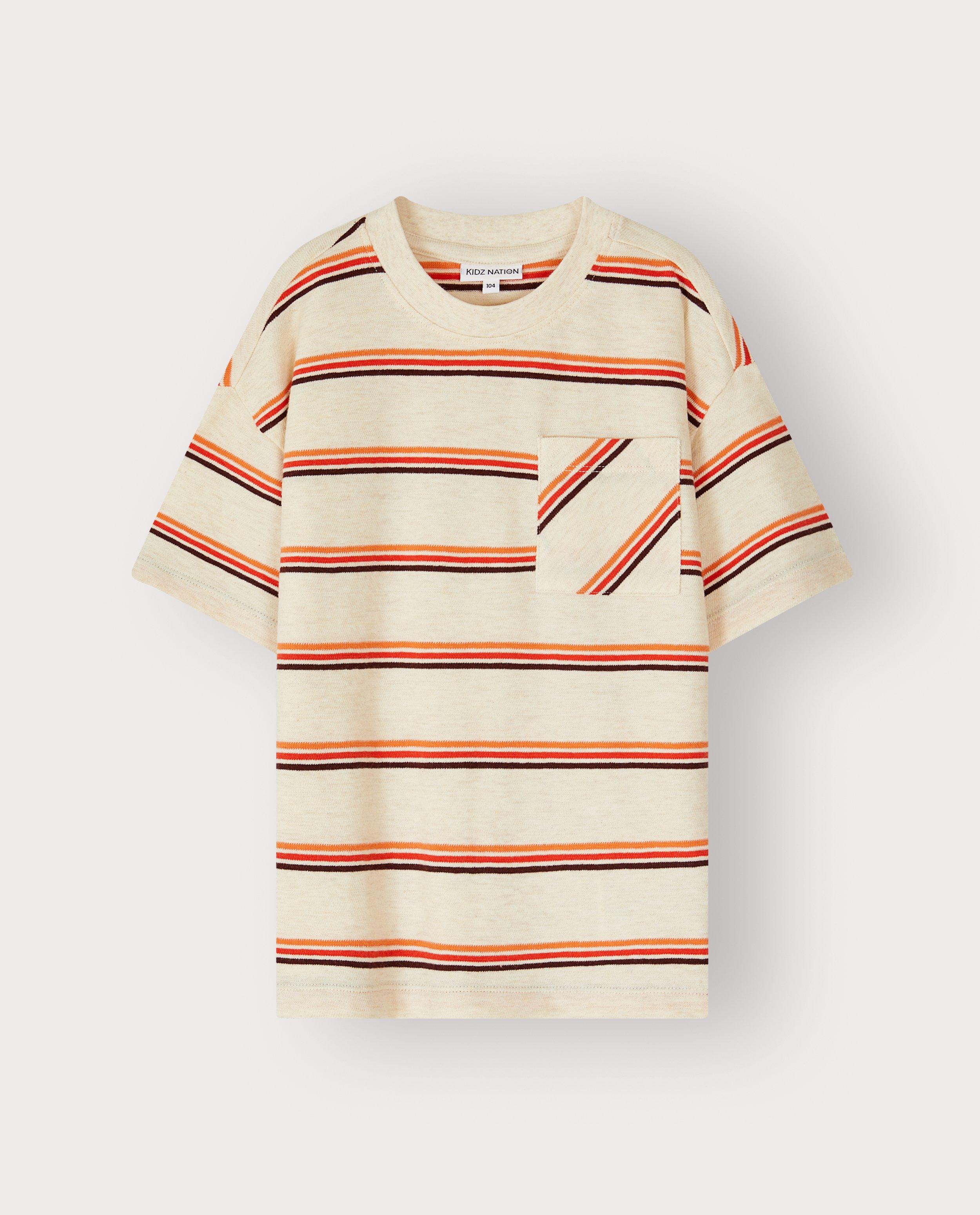 T-shirt met strepen - Product Detail - lichtbeige - afbeelding nummer 4