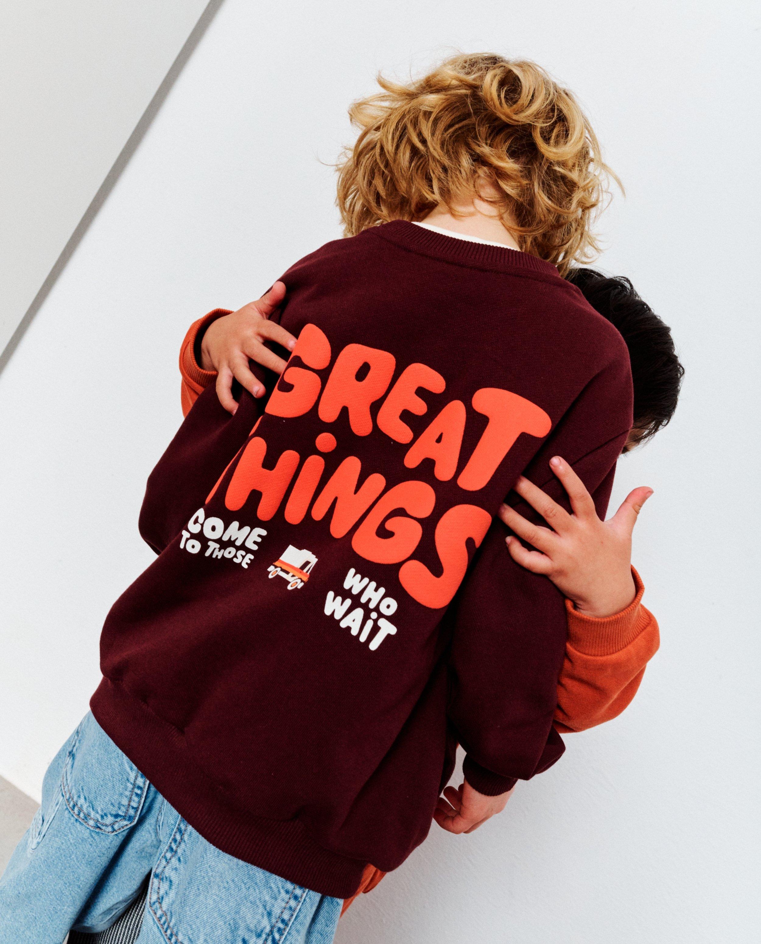 Sweater met backprint